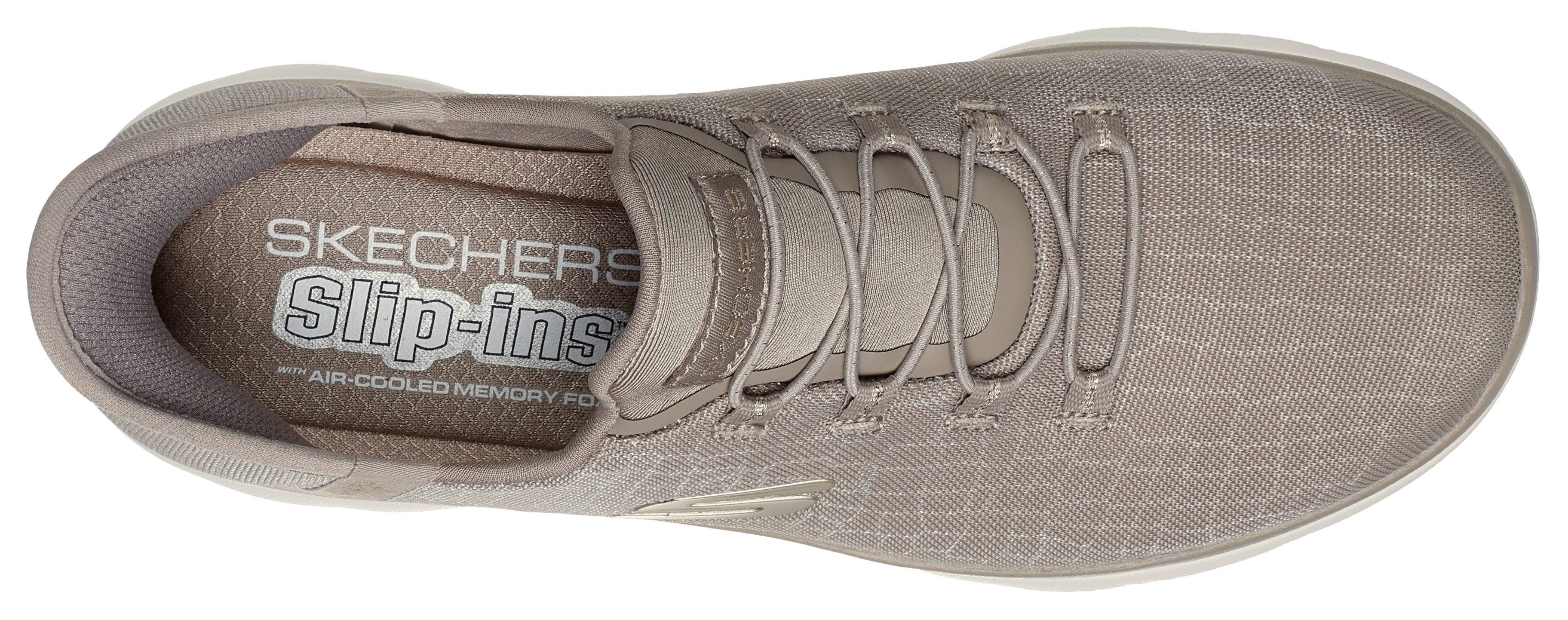 Skechers Slip-on sneakers SUMMITS-CLASSY NIGHT Slippers, vrijetijdsschoen met comfortabele hielkussenfunctie