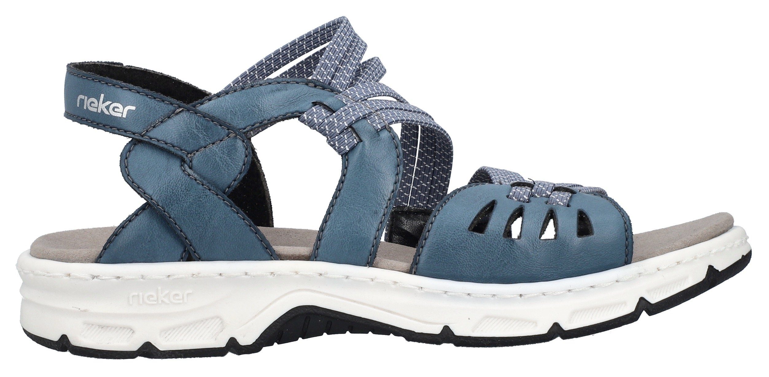 Rieker Sandalen , zomerschoen, sandaal, sleehak, met elastische bandjes