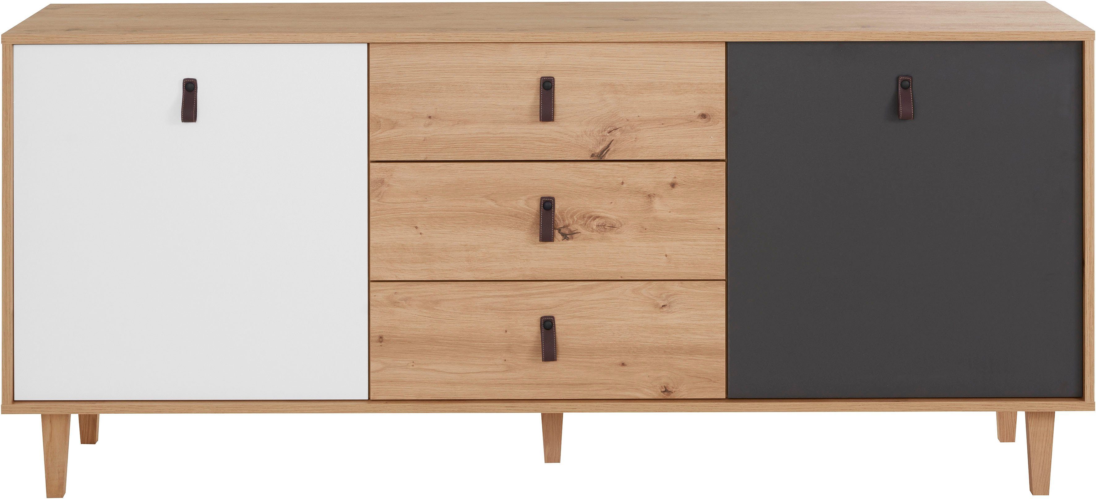 Homexperts Dressoir BRISTOL , breedte 120 cm of 180 cm, met massieve eiken poten
