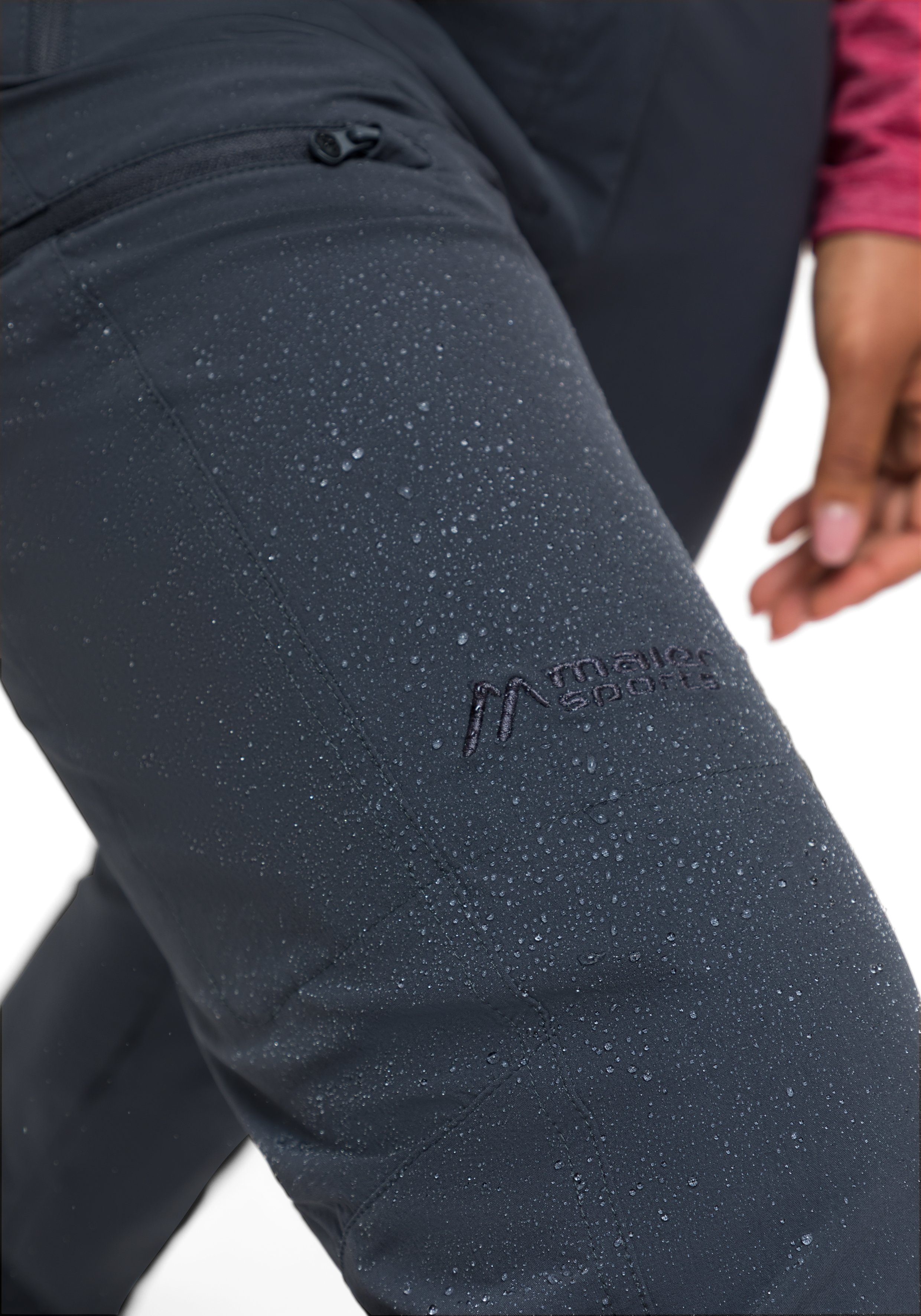 Maier Sports Functionele broek Rechberg Dames outdoorbroek gevoerd, wandelbroek met 4 ritszakken, regular fit