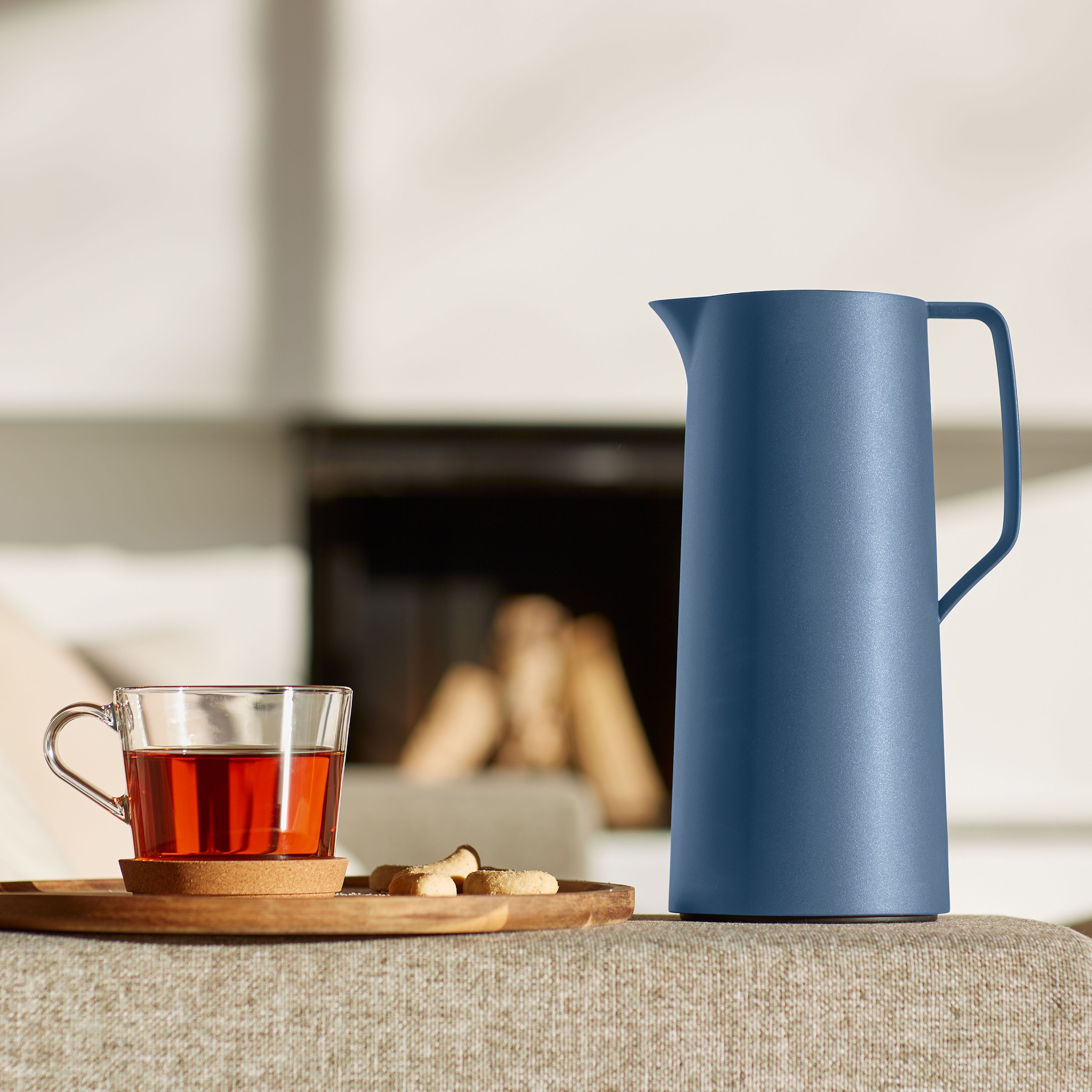 Emsa Thermoskan Motiva Quick-Press deksel, eenhandbediening, 12u warm/24u koud, glazen fles (1 stuk)