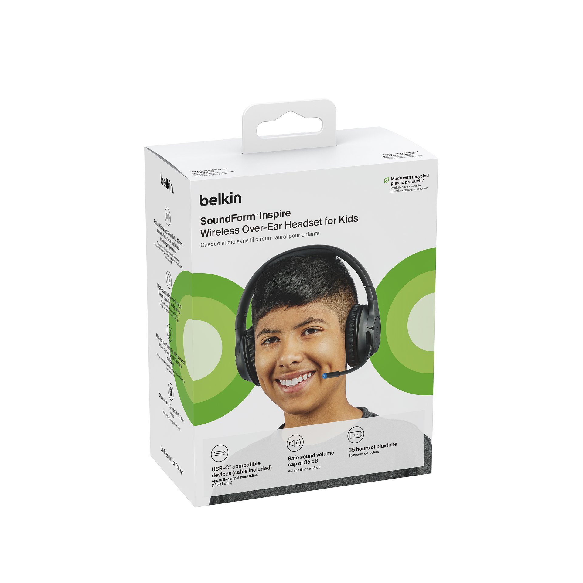 Belkin Draadloze hoofdtelefoon SOUNDFORM INSPIRE Over-Ear BT Kinderkoptelefoon
