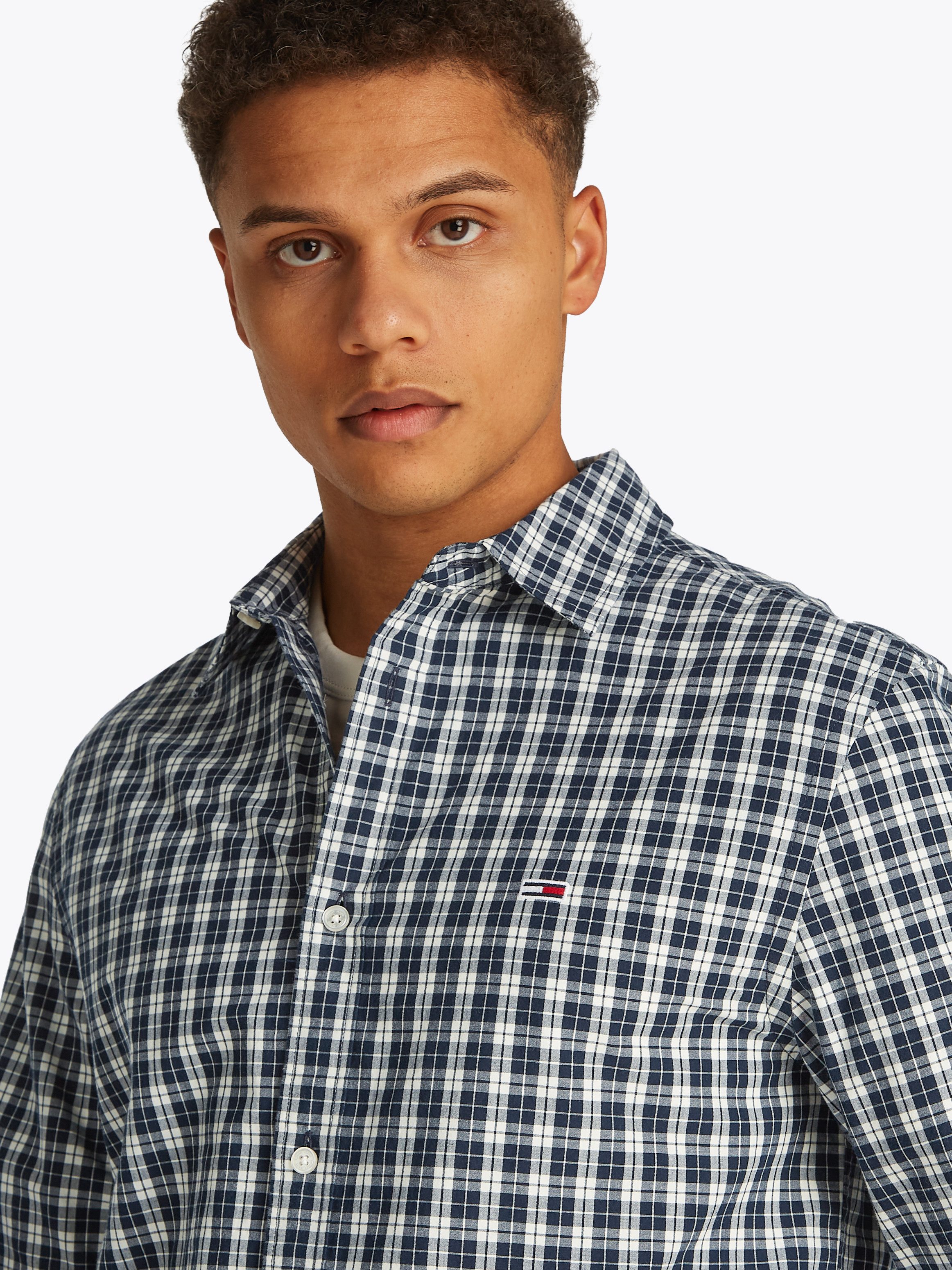 TOMMY JEANS Overhemd met lange mouwen TJM REG POPLIN CHECK LS SHIRT