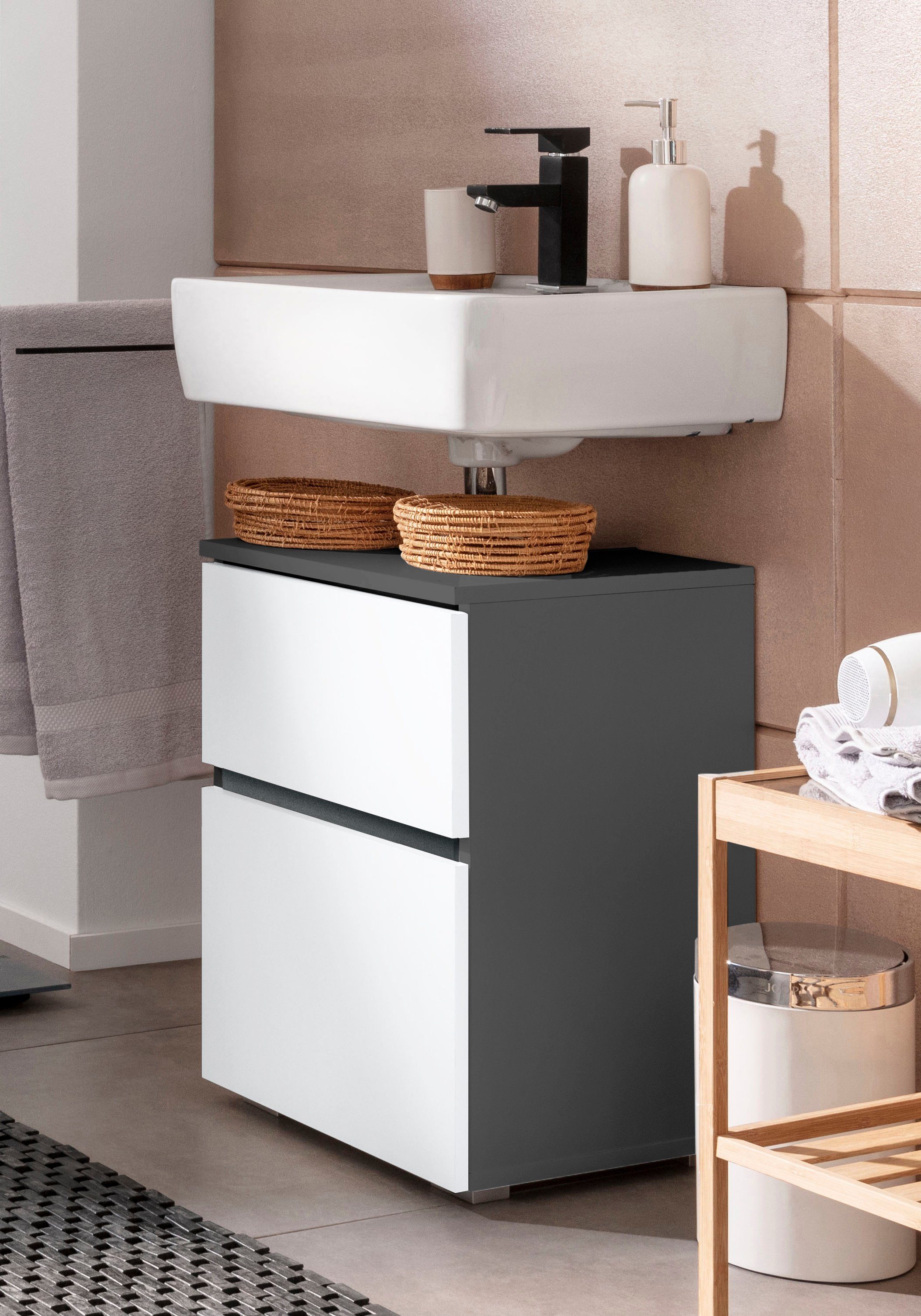 Home affaire Wastafelonderkast Wisla Siphonaansluiting, breedte 40 cm, hoogte 55 cm