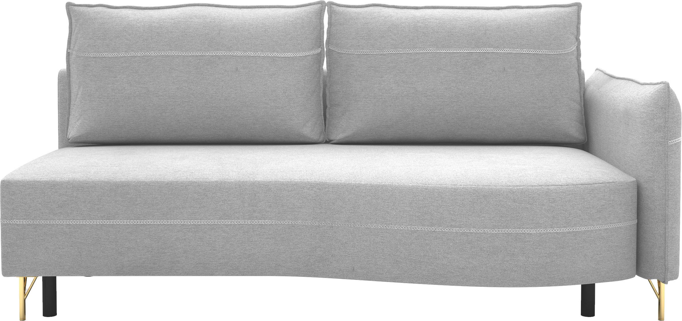 exxpo - sofa fashion Loungebank Ortis met geweldige contrastnaad, solitair meubel, comfortabel, smalle armleuning