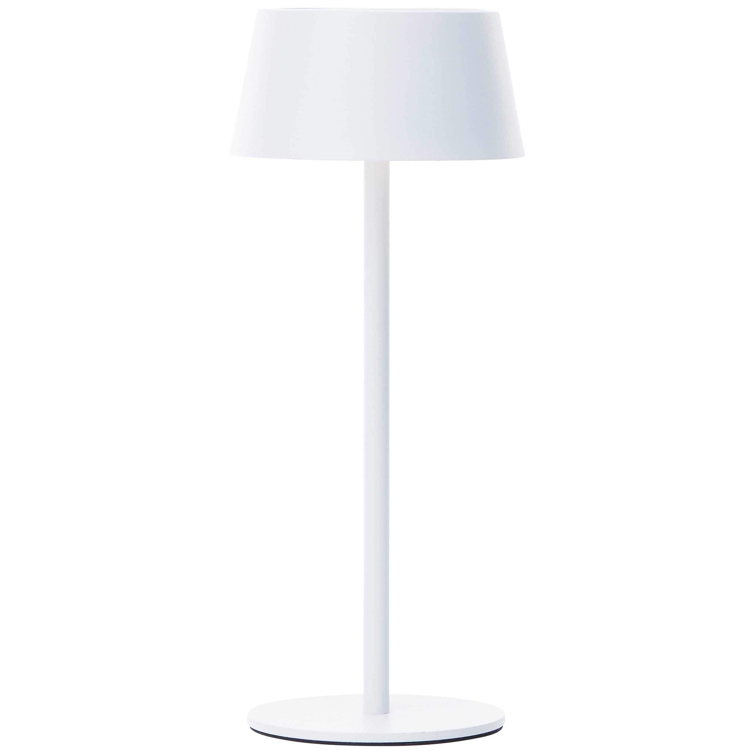 Brilliant Leuchten Led-tafellamp voor buiten Picco Solar en oplaadbaar via USB, 30 cm, 300 lm, 3000 K, IP44, metaal, wit