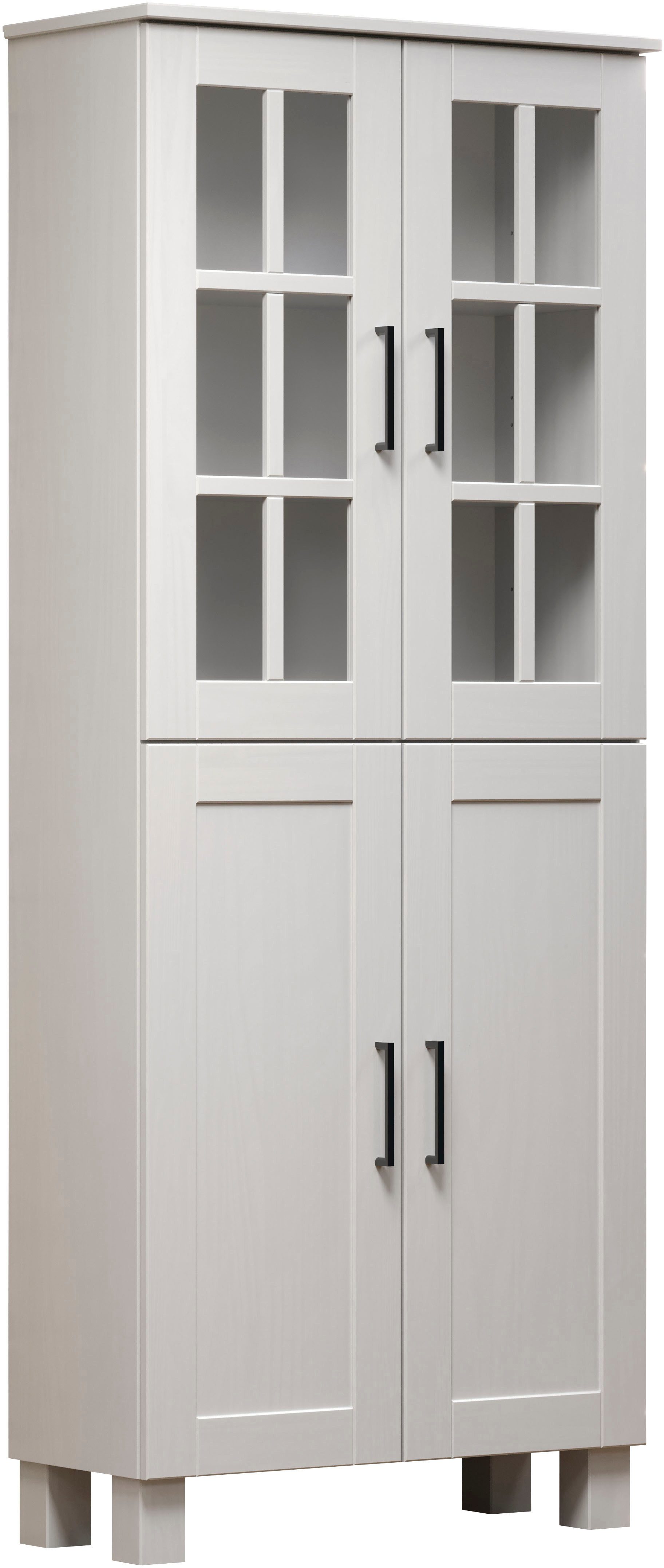 welltime Hoge kast Ulea Brede badkamerkast van massief hout - afmetingen (B/D/H) 70/30/170 cm (1 stuk) hoge kasten wit