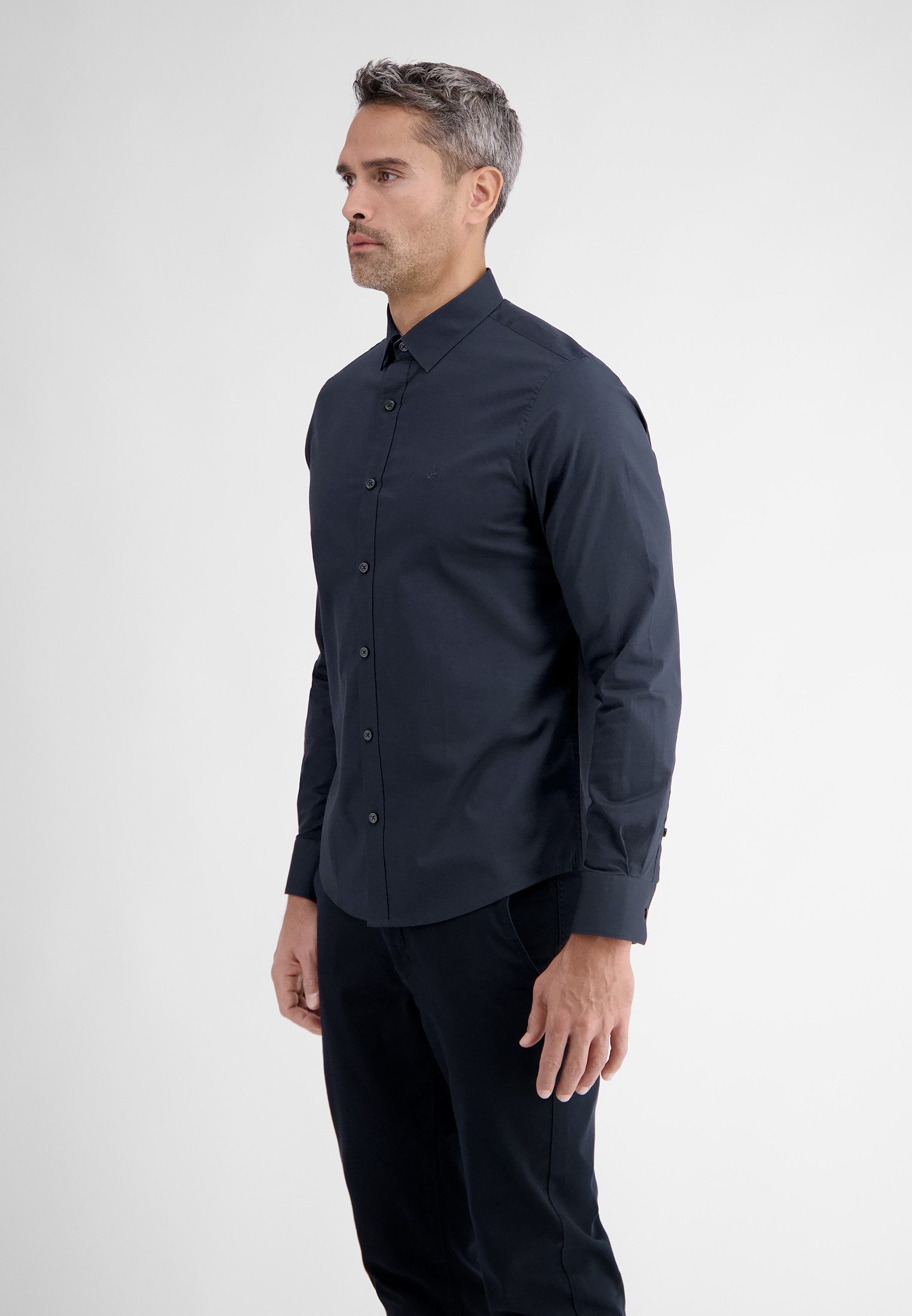 Lerros Overhemd met lange mouwen LERROS basic poplin overhemd, kentkraag