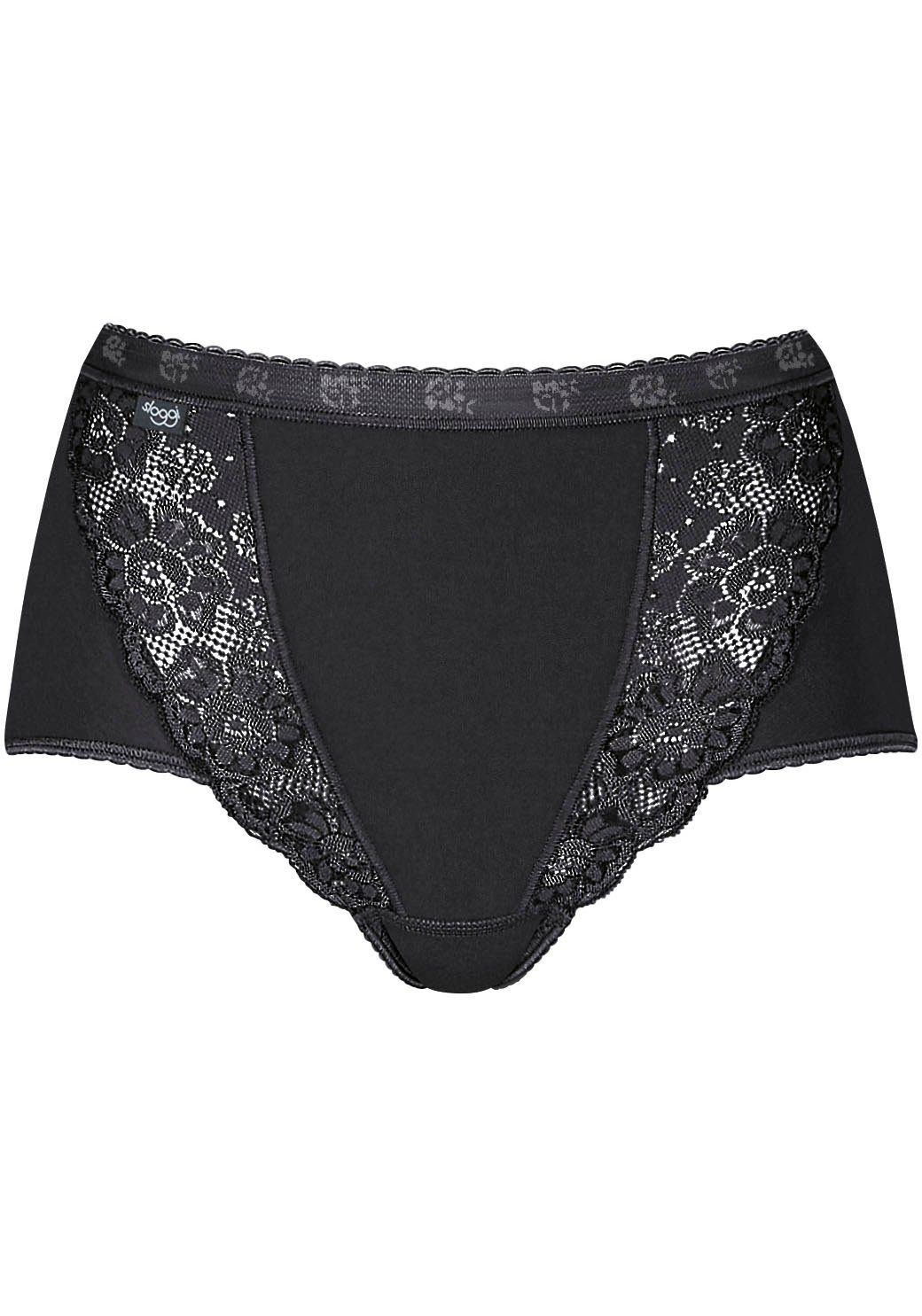 Sloggi Slip Chic Maxi 4P met elastische kanten-inzetten (4 stuks, Set van 4)