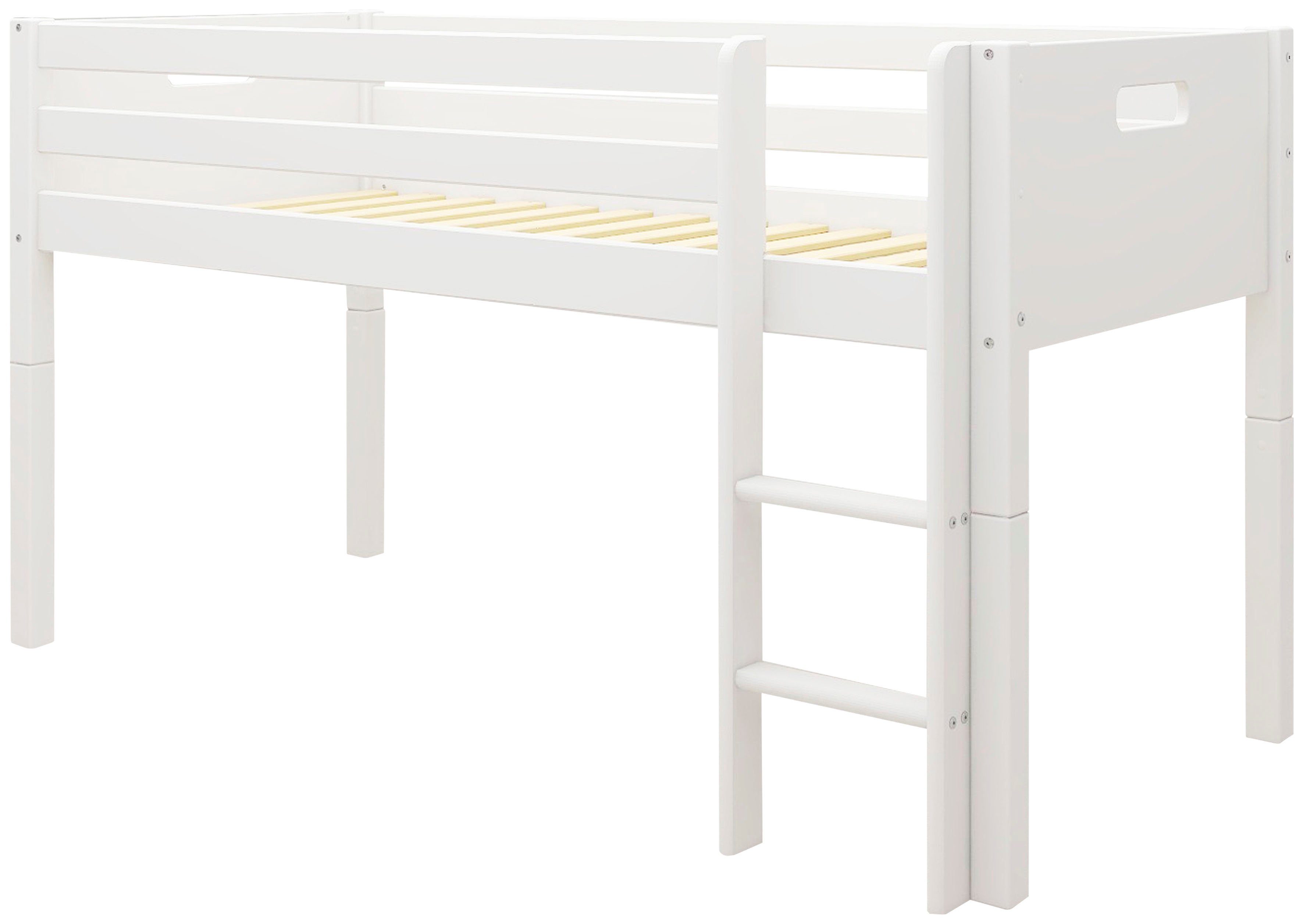 Thuka Speelbed Nordic Kinderbed, Speelbed, Halfhoog Bed, met valbeveiliging, om te bouwen tot een eenpersoonsbed (4-delig)