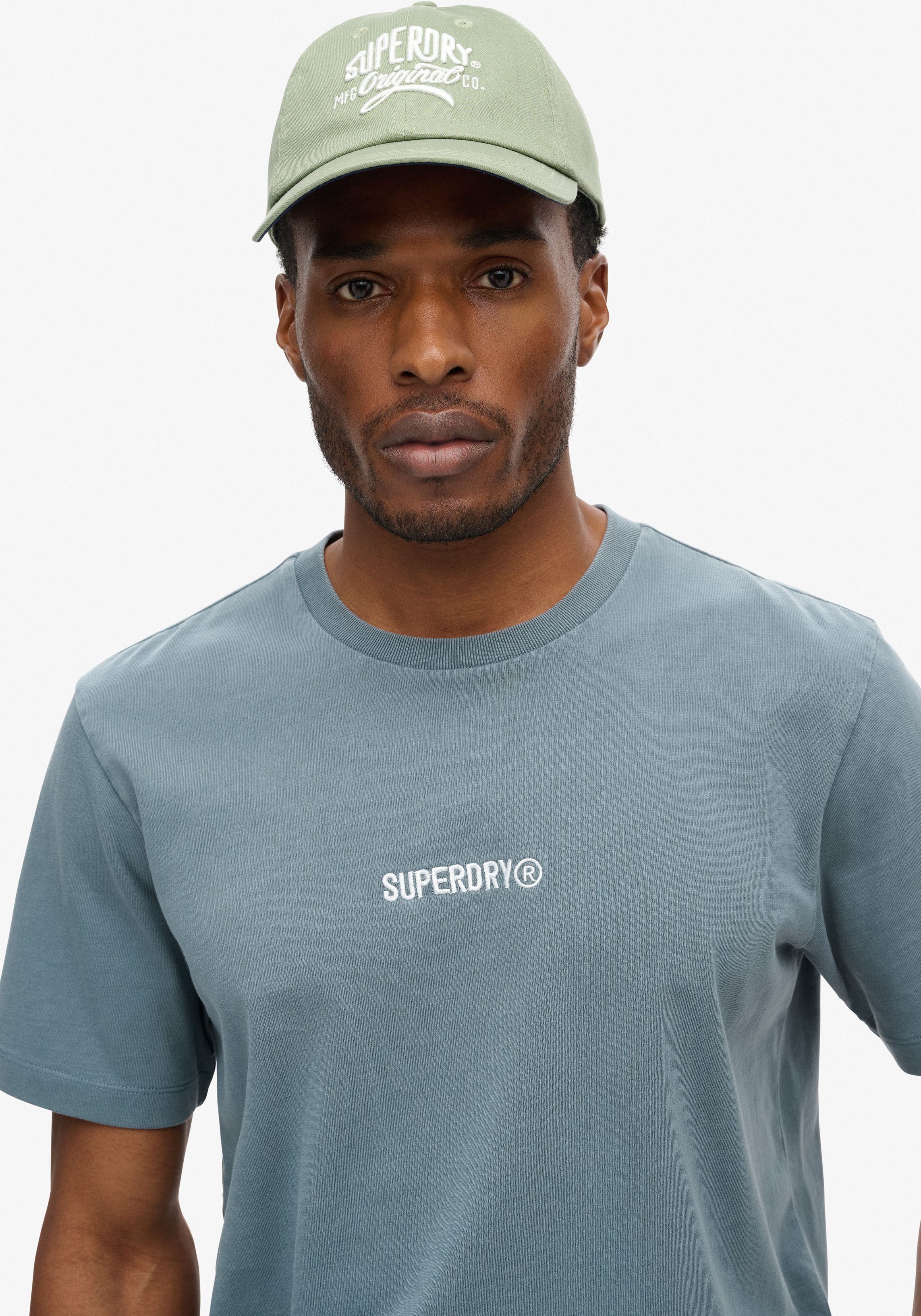 Superdry Shirt met ronde hals MICRO LOGO GRAPHIC LOOSE TEE