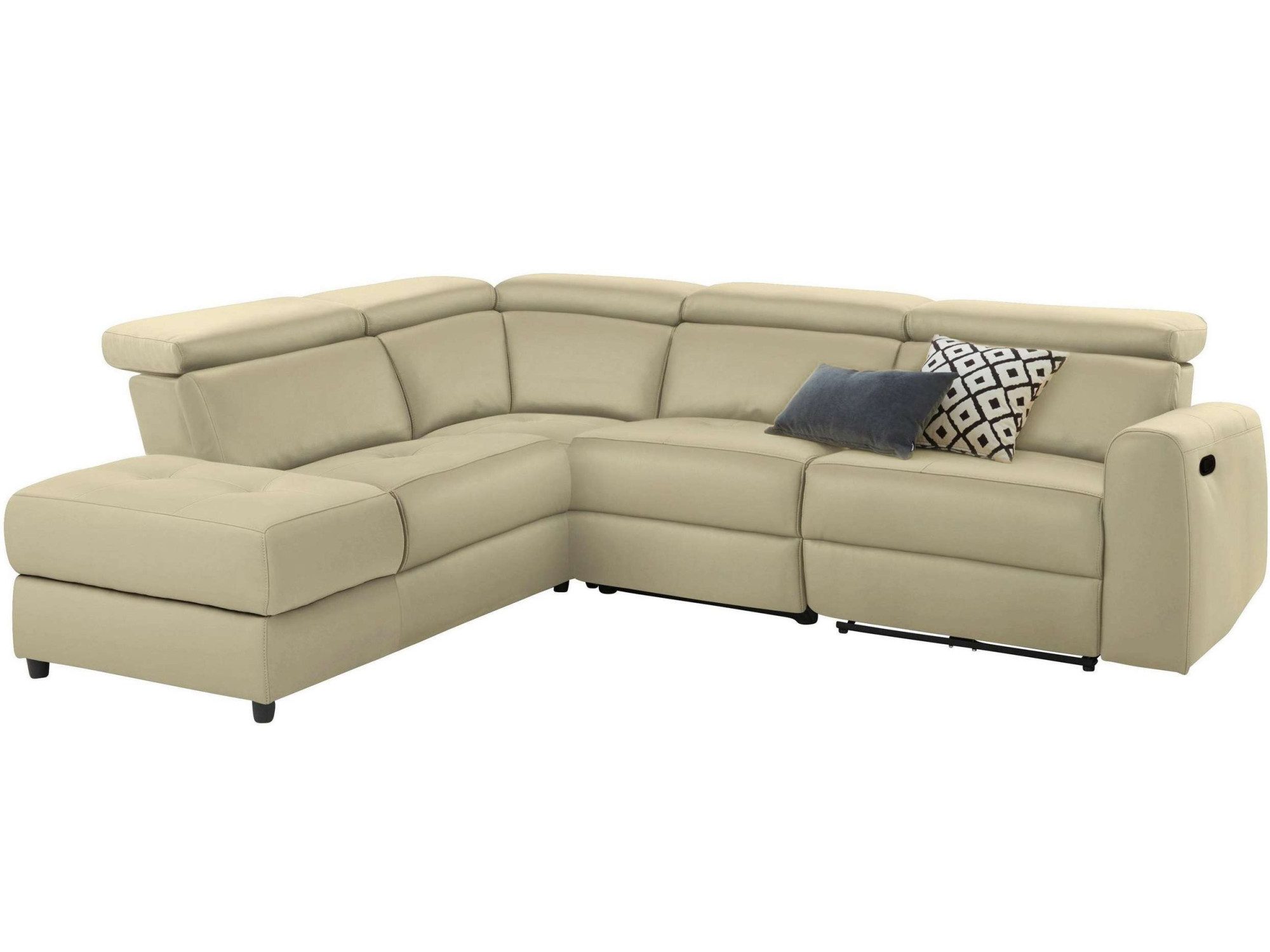 Home affaire Hoekbank Sentrano, L-vorm, 273 cm, man. of electr. relaxfunctie en usb/kopverstelling