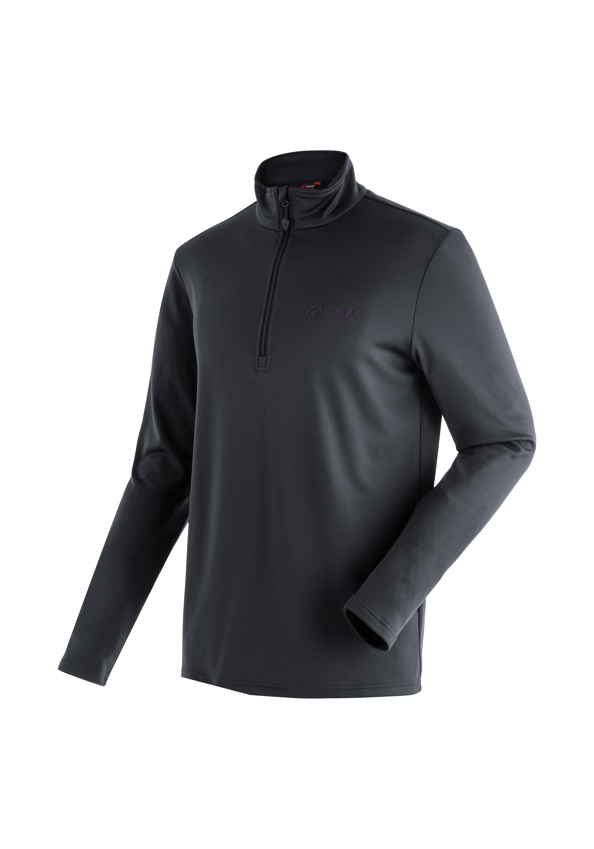 Maier Sports Fleecetrui Felix Heren fleece, functionele midlayer, half-zip, regular fit