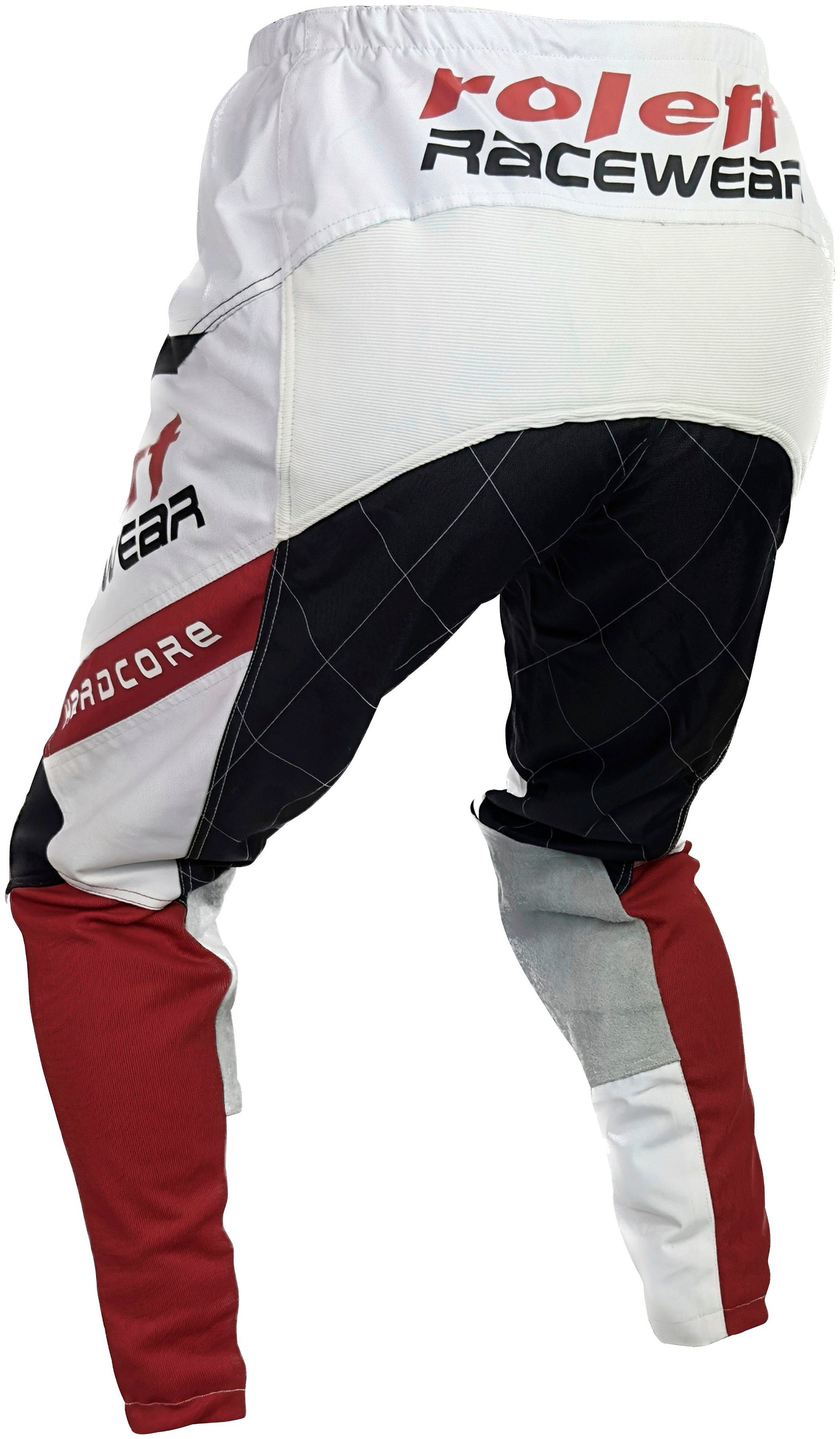 roleff Motorbroek Motocross RO 872 met stretch-inzetten en leren versterkingen