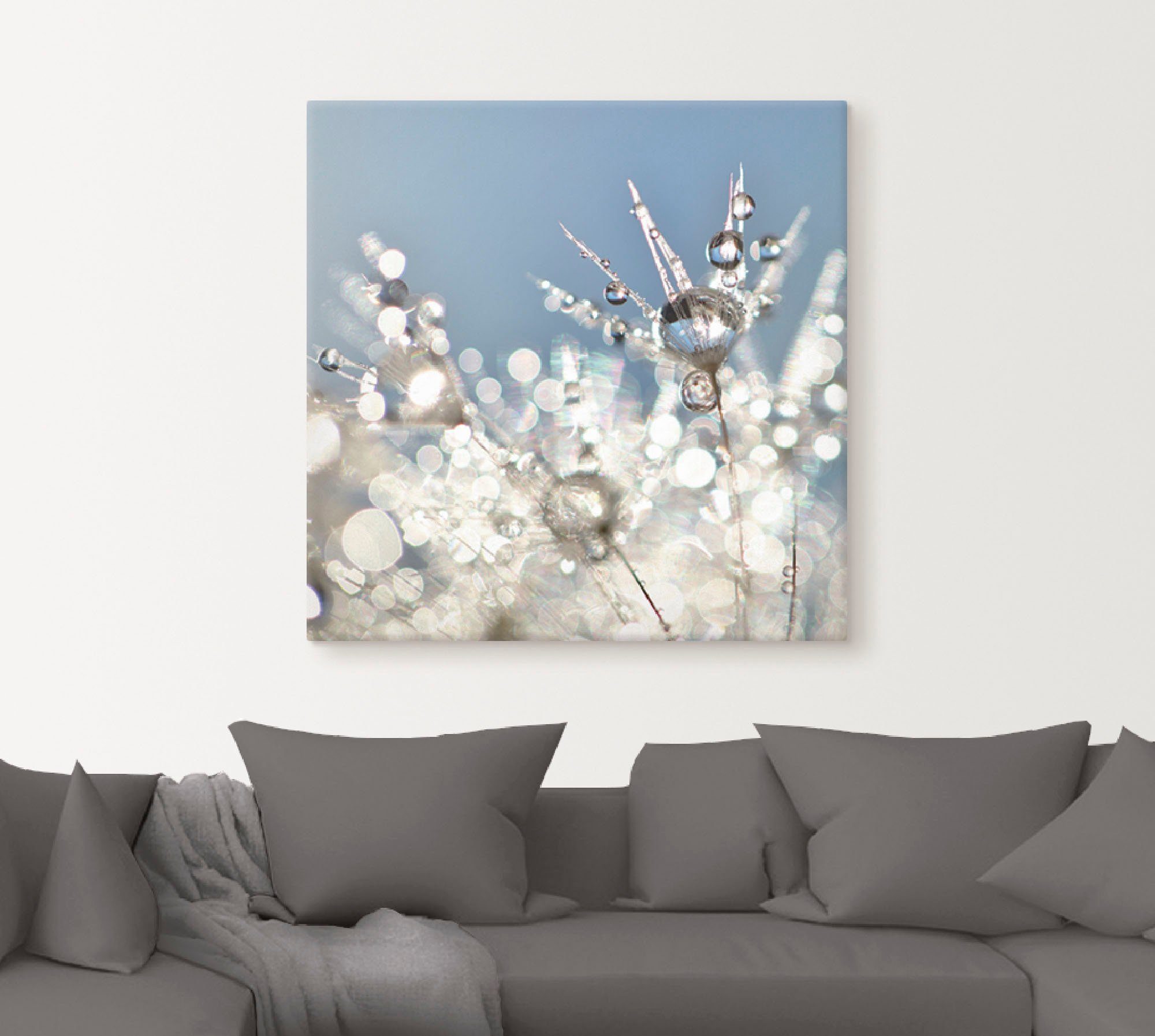 Artland Artprint Pluizenbol druppel abstract als artprint op linnen, poster, muursticker in verschillende maten