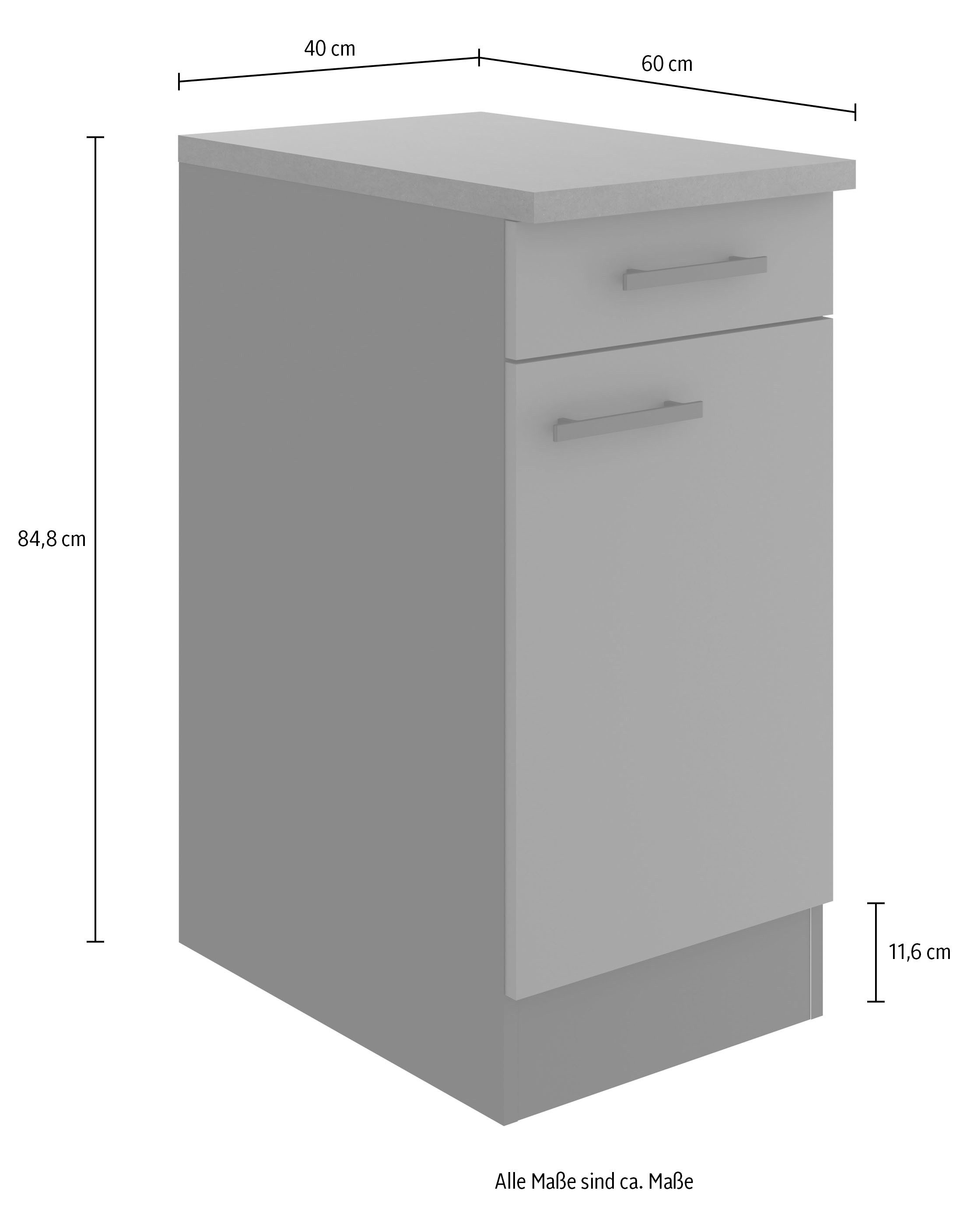 OPTIFIT Onderkast Bella Breedte 40 cm, 1 deur, 1 legplank, 1 lade
