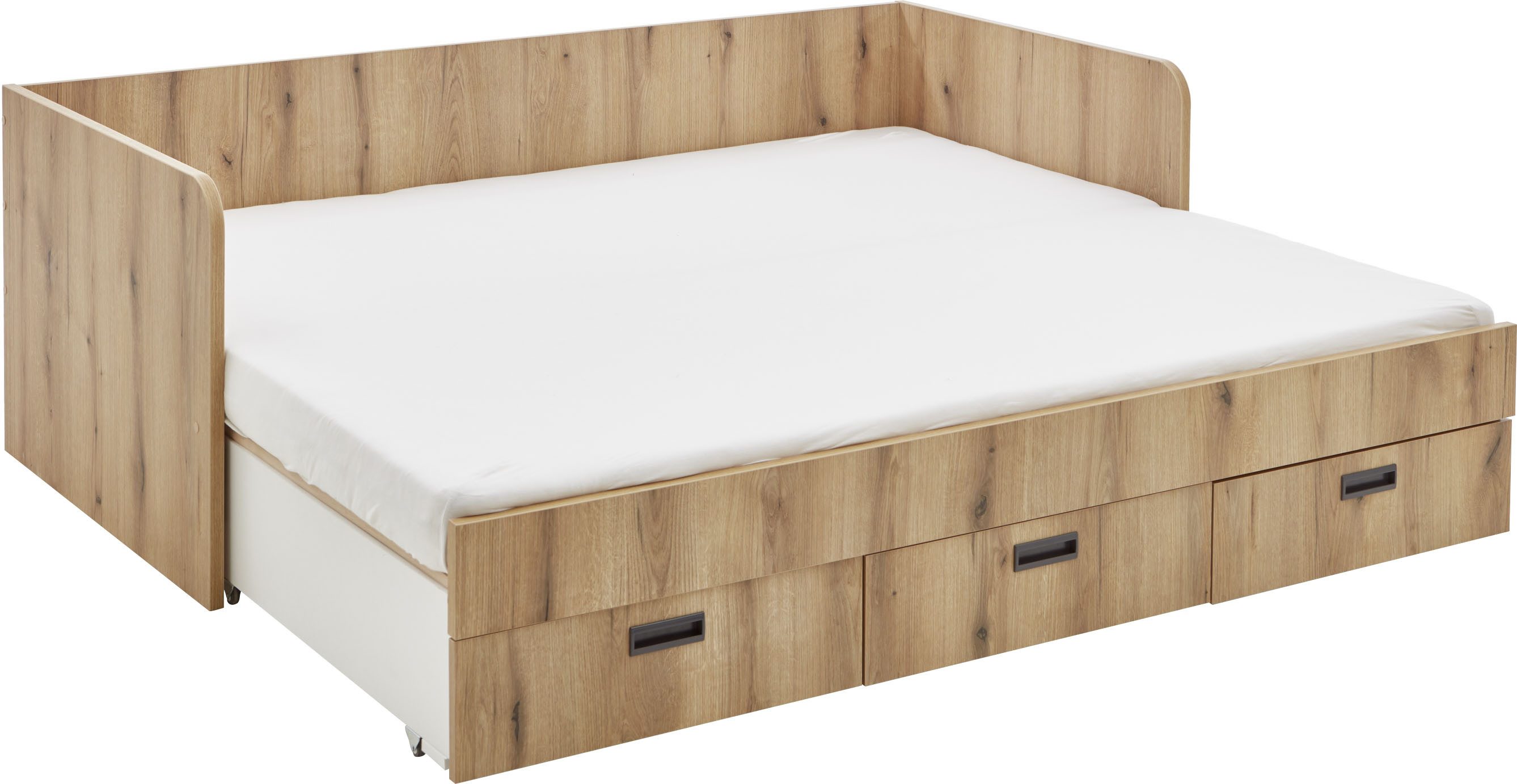 Relita 1-persoonsledikant uitrekbaar tot 180x200 cm, 3 lades, met lattenbodem, 2 kleuren