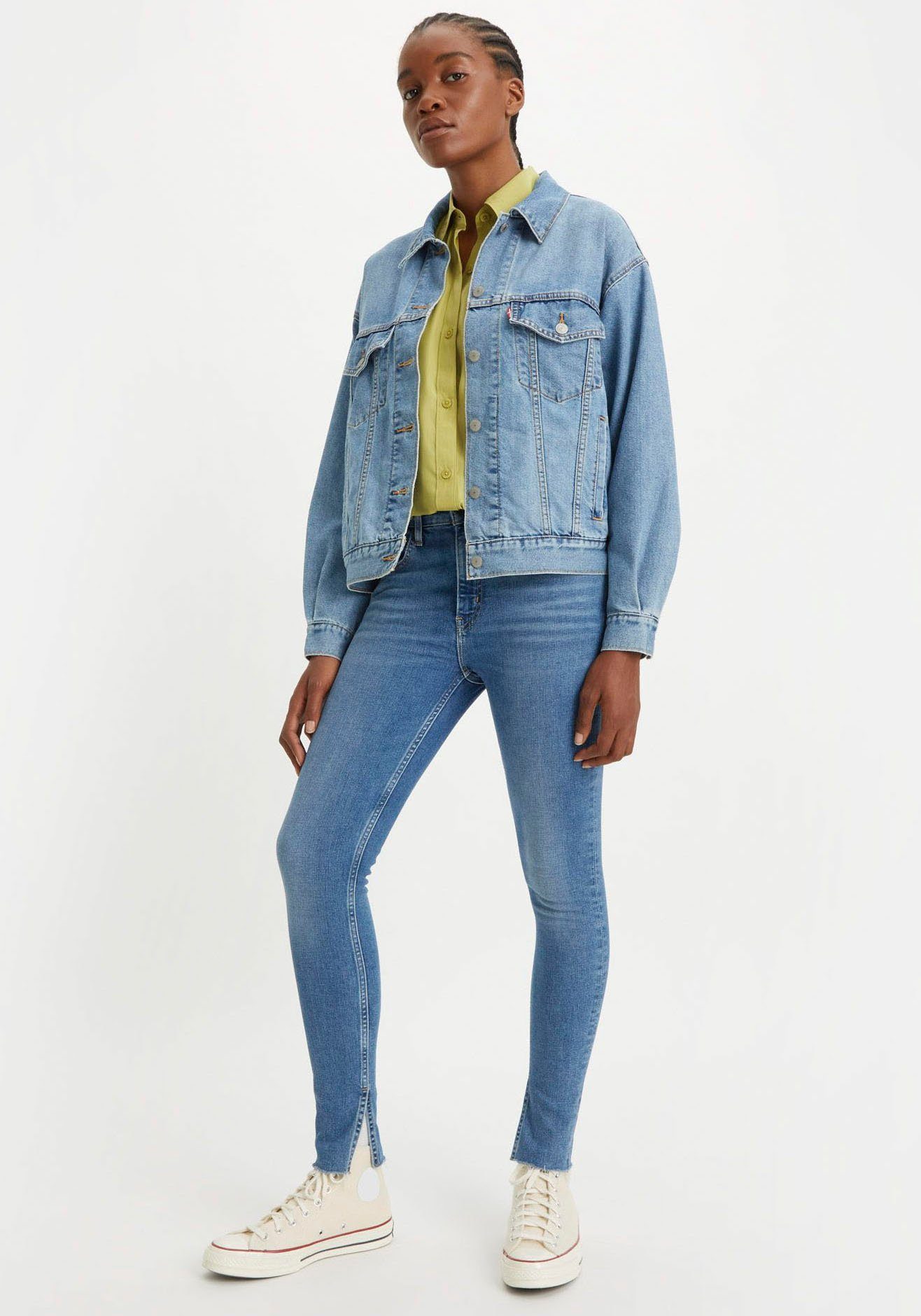 Levi's® Skinny fit jeans 721 High rise skinny met splitje in de zoom