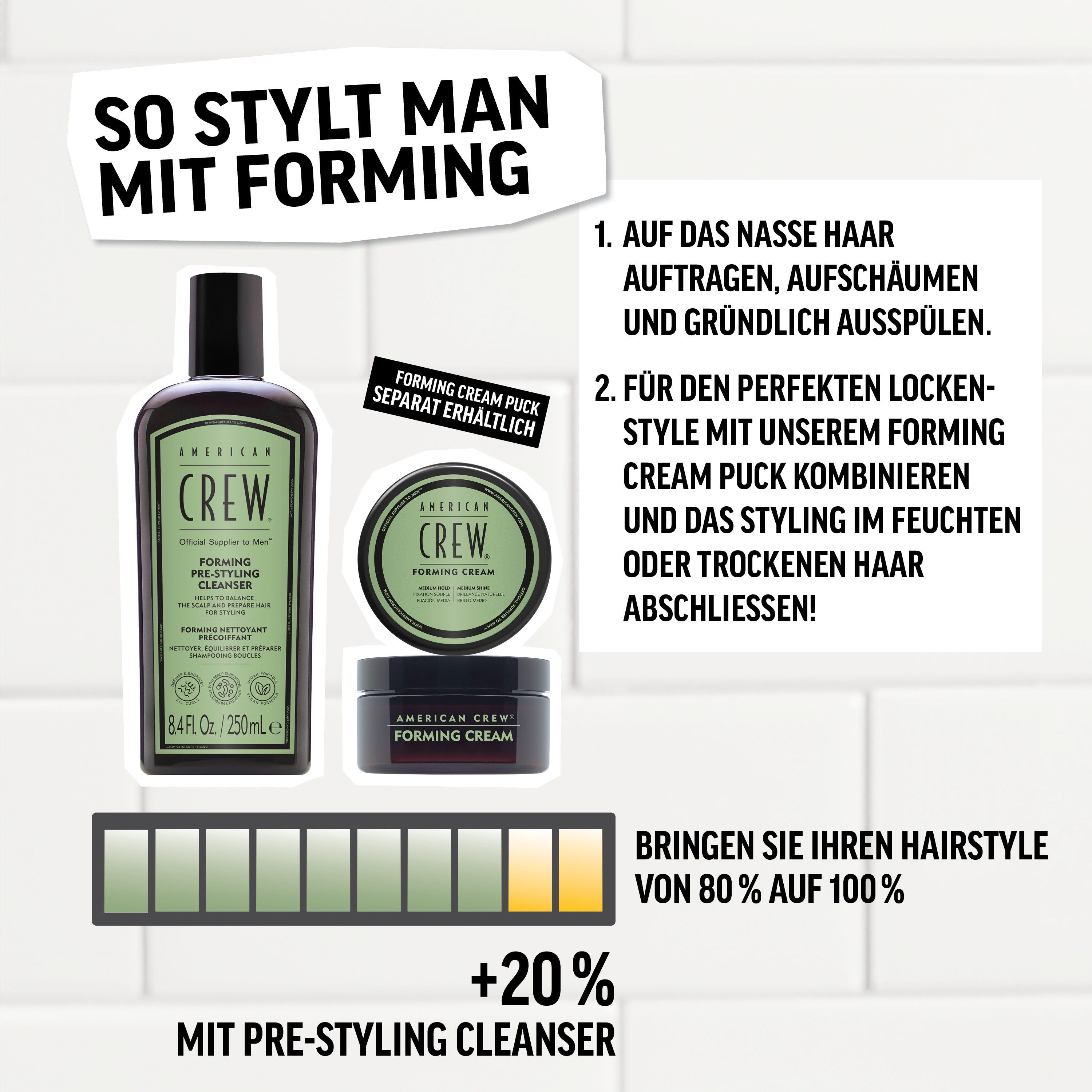 American Crew Haarshampoo Forming Pre-Styling Cleanser Shampoo 250ml (1-delig)