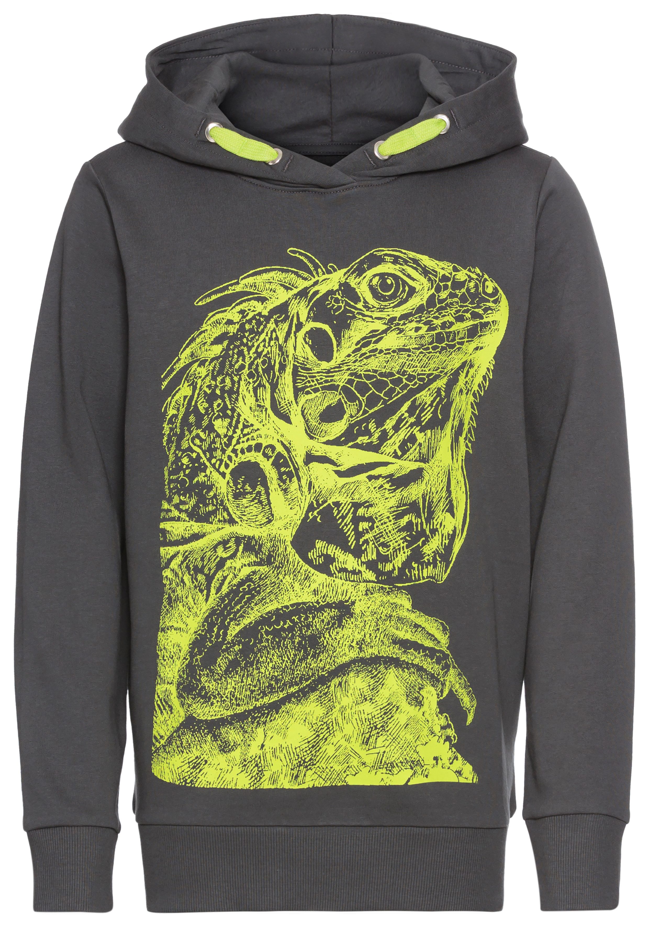 KIDSWORLD Hoodie GECKO leuk dierenmotief