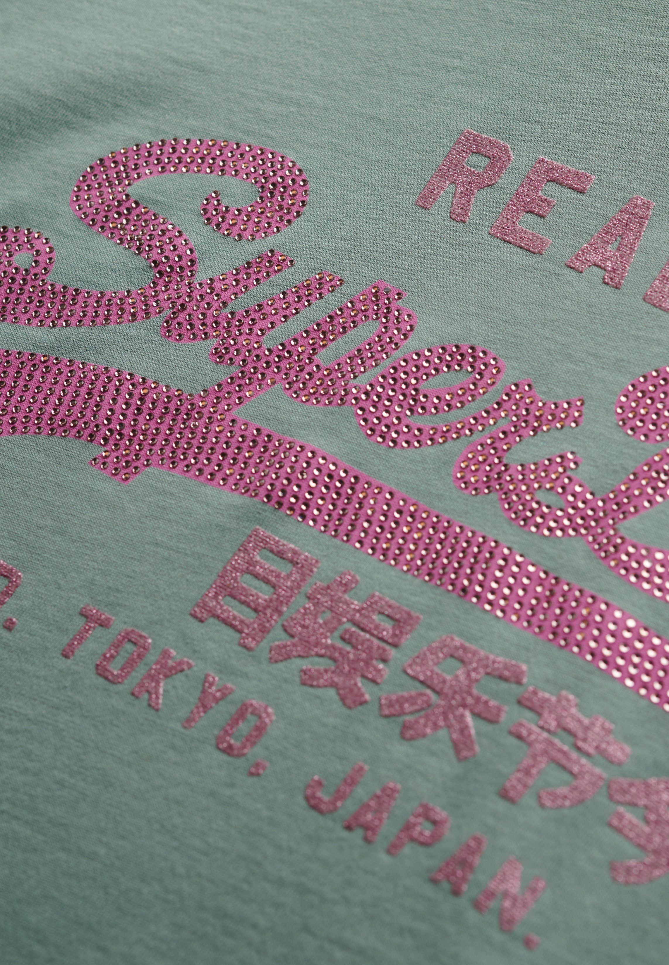 Superdry Shirt met korte mouwen VL RHINESTONE SLIM TEE