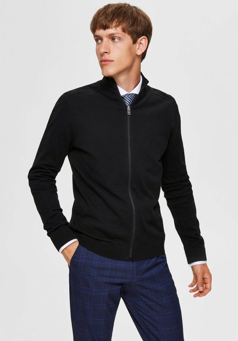 SELECTED HOMME Vest SLHBERG FULL ZIP CARDIGAN NOOS