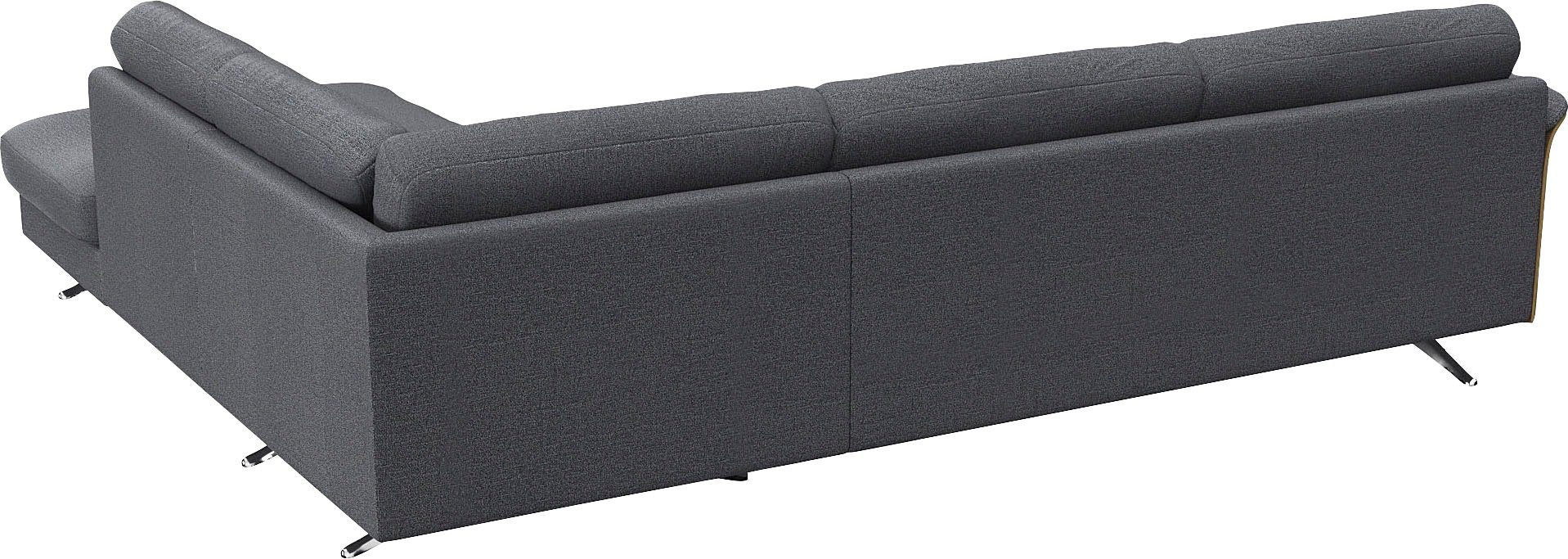 FLEXLUX Hoekbank Glow, super comfortabel door hoogwaardige zitconstructie met binnenvering, L-vorm