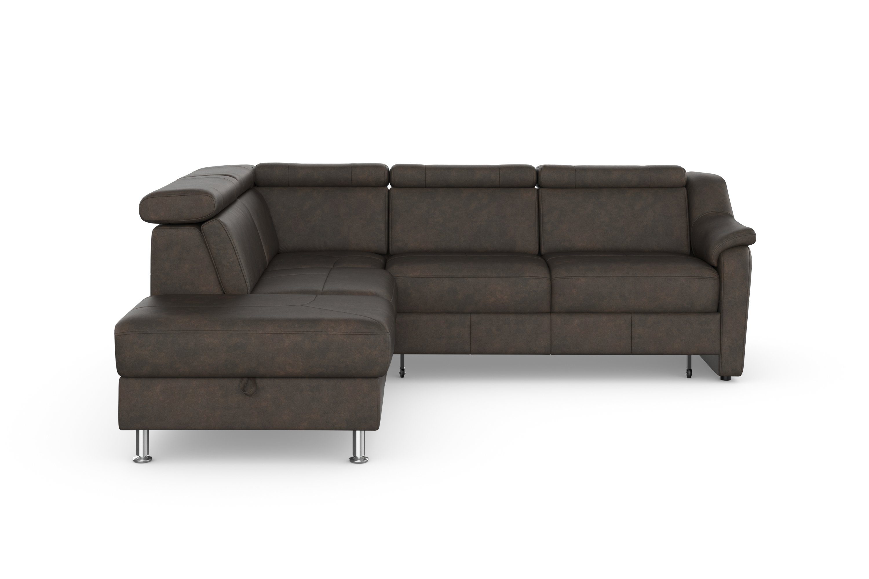 sit&more Hoekbank Freetown L-vorm met verstelbare hoofdsteun en comfortabele binnenvering