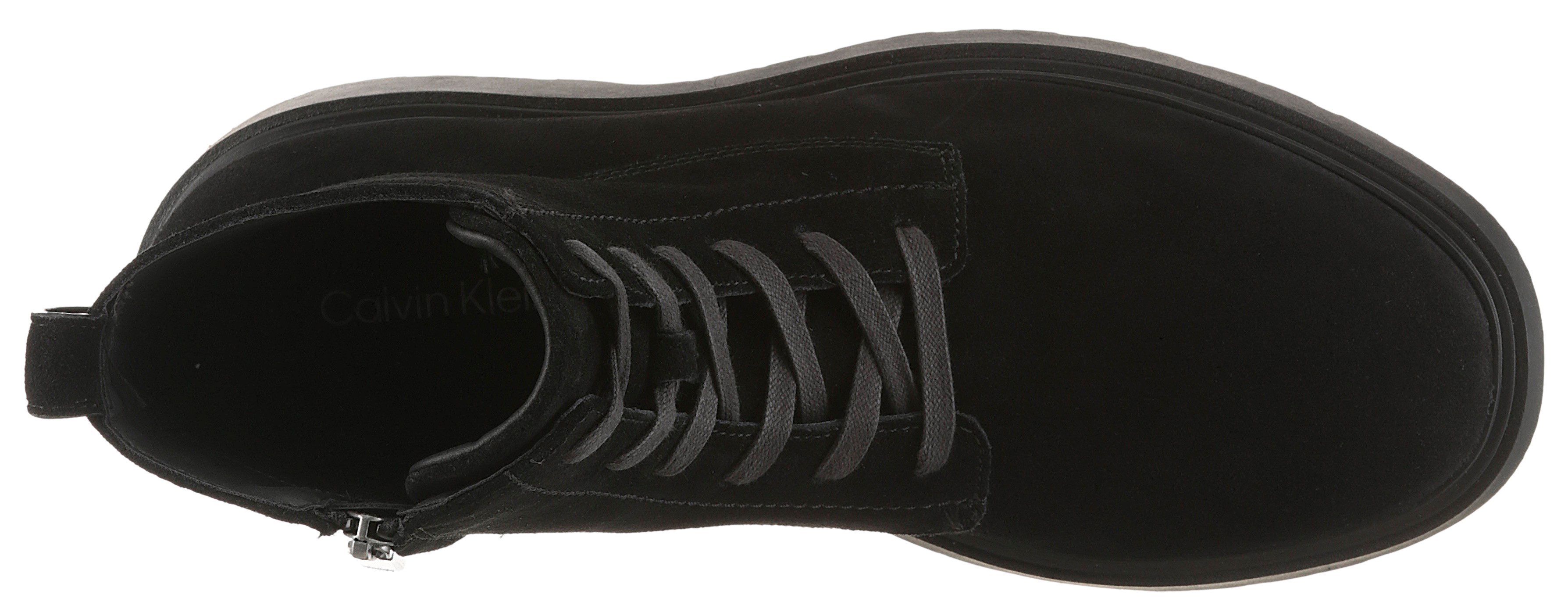 Calvin Klein Veterschoenen COMBAT ESS LACE UP ZIP BOOT SU Veterenkellaars, boots met aantreklus