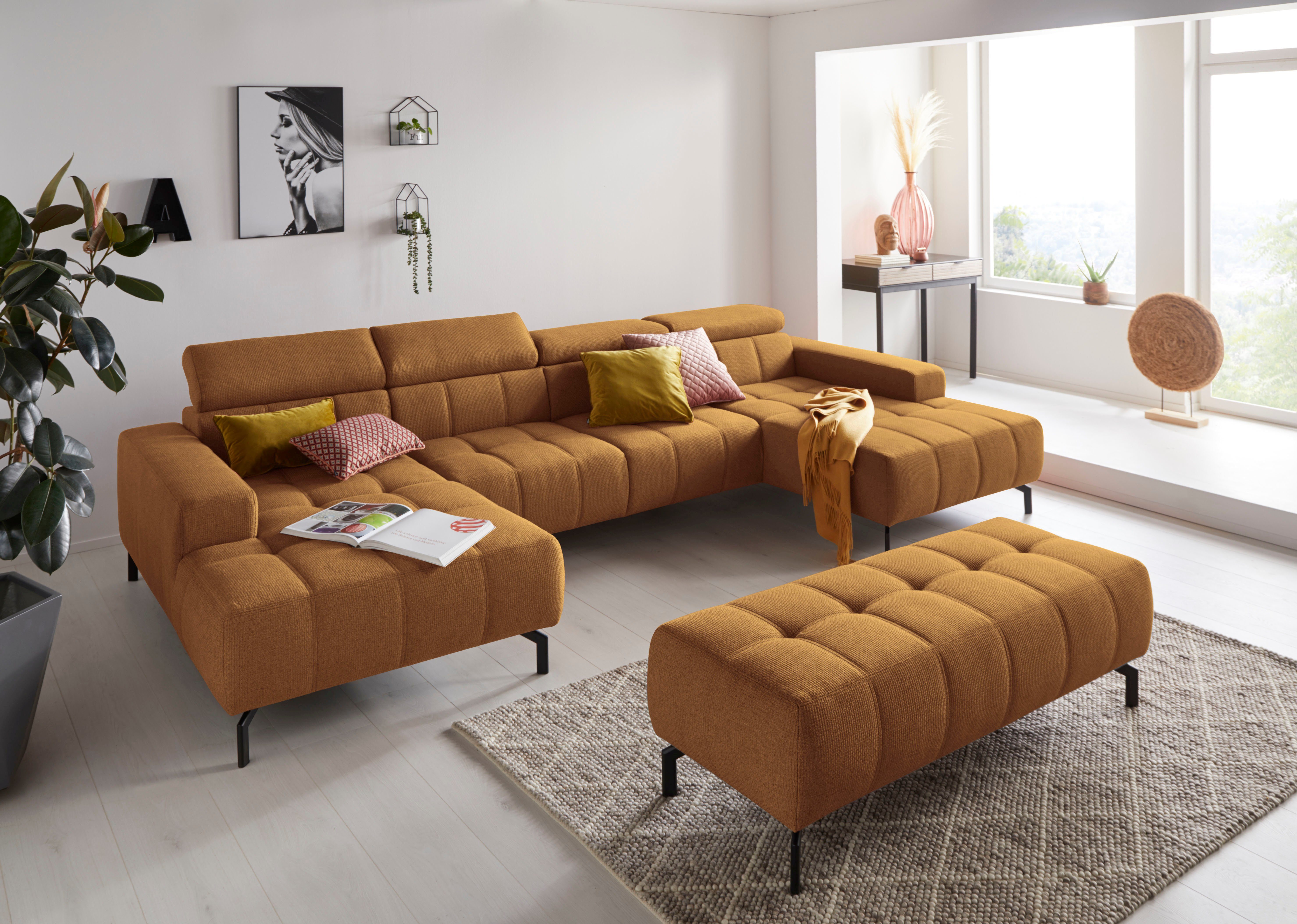 DOMO collection Zithoek Cunelli mooie zitnaden als designelement, stevige zitcomfort, U-vorm