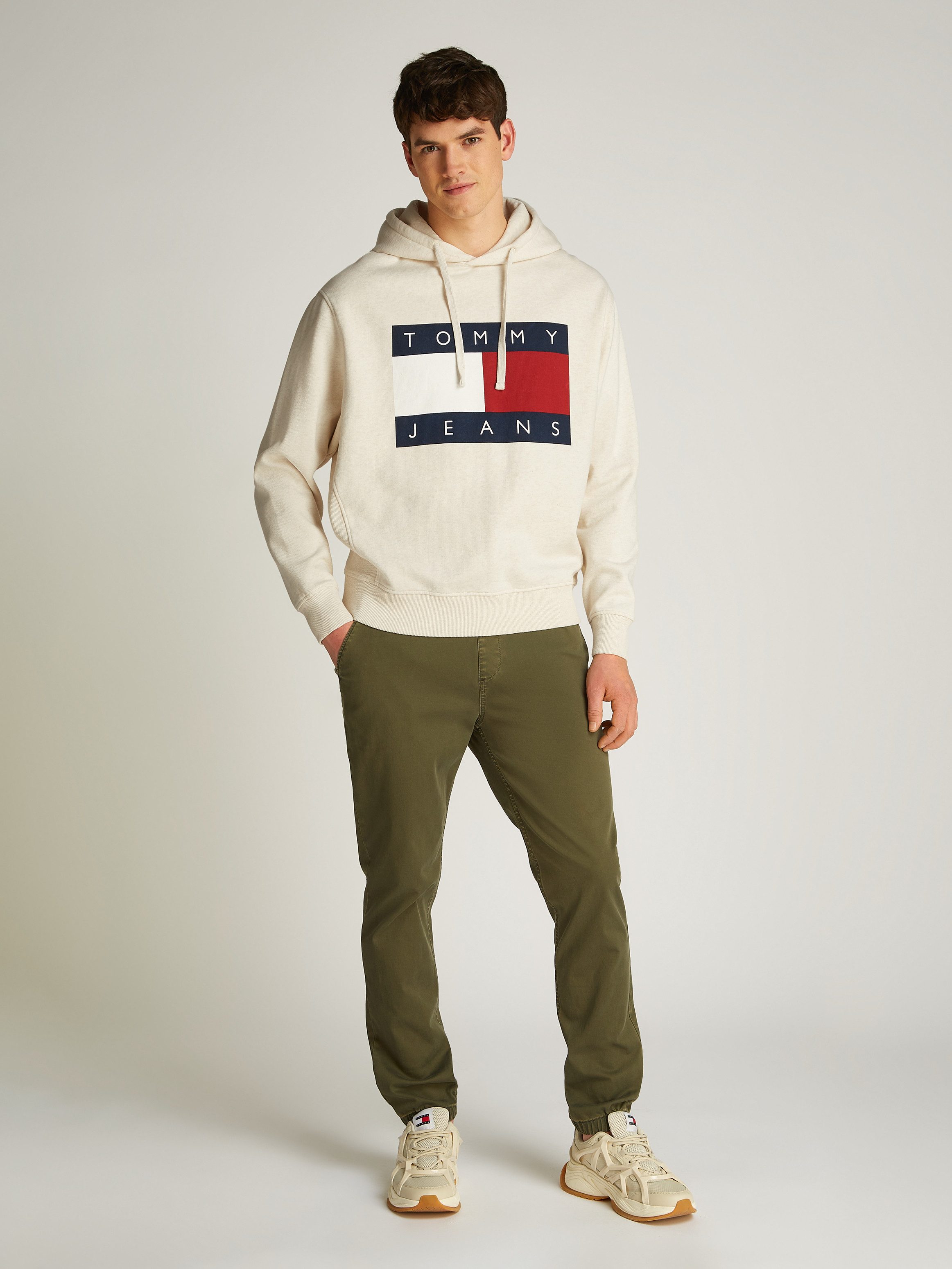 TOMMY JEANS Hoodie TJM MELANGE FLAG HOODIE