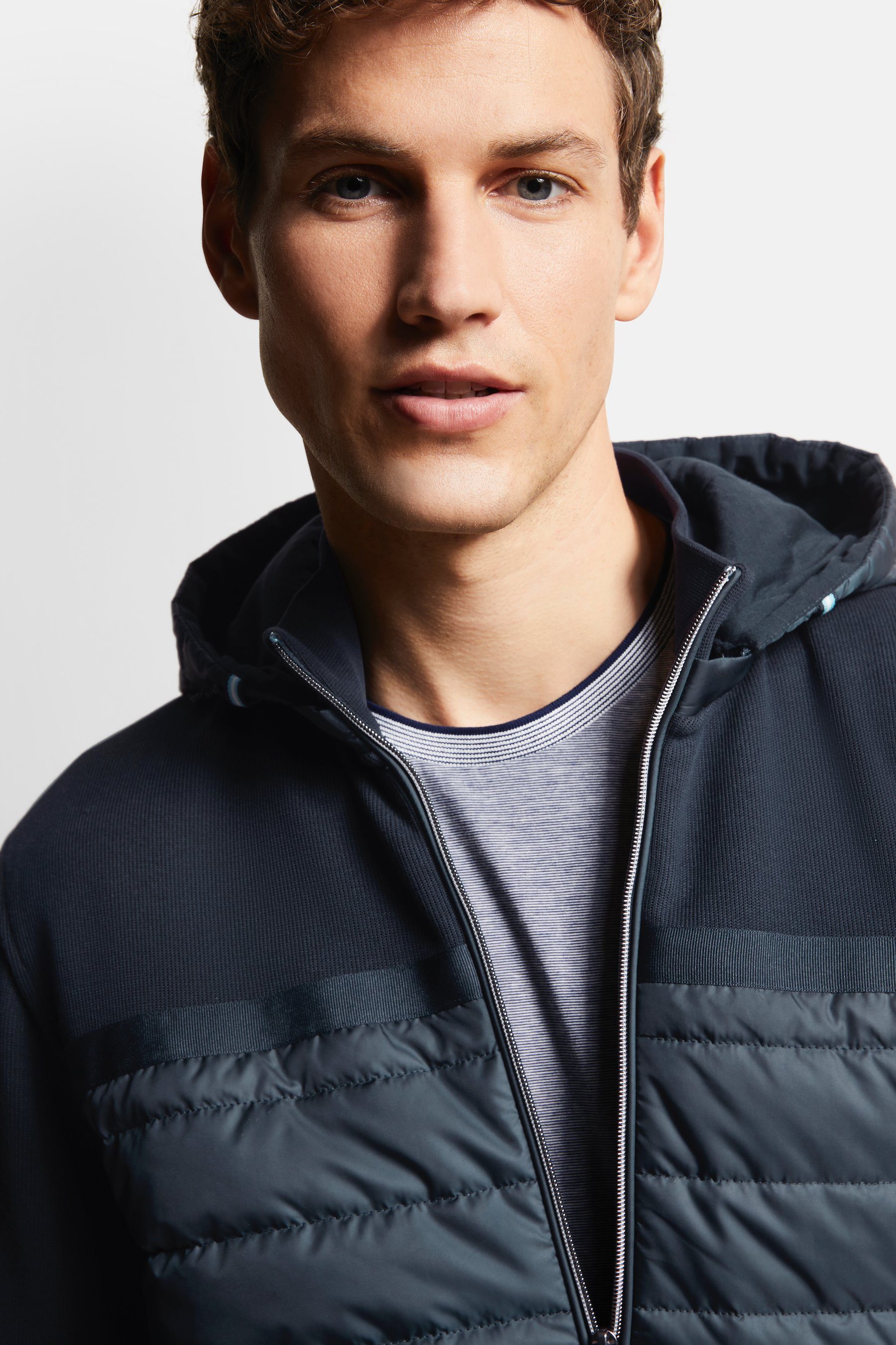 Bugatti Sweatvest met afneembare capuchon