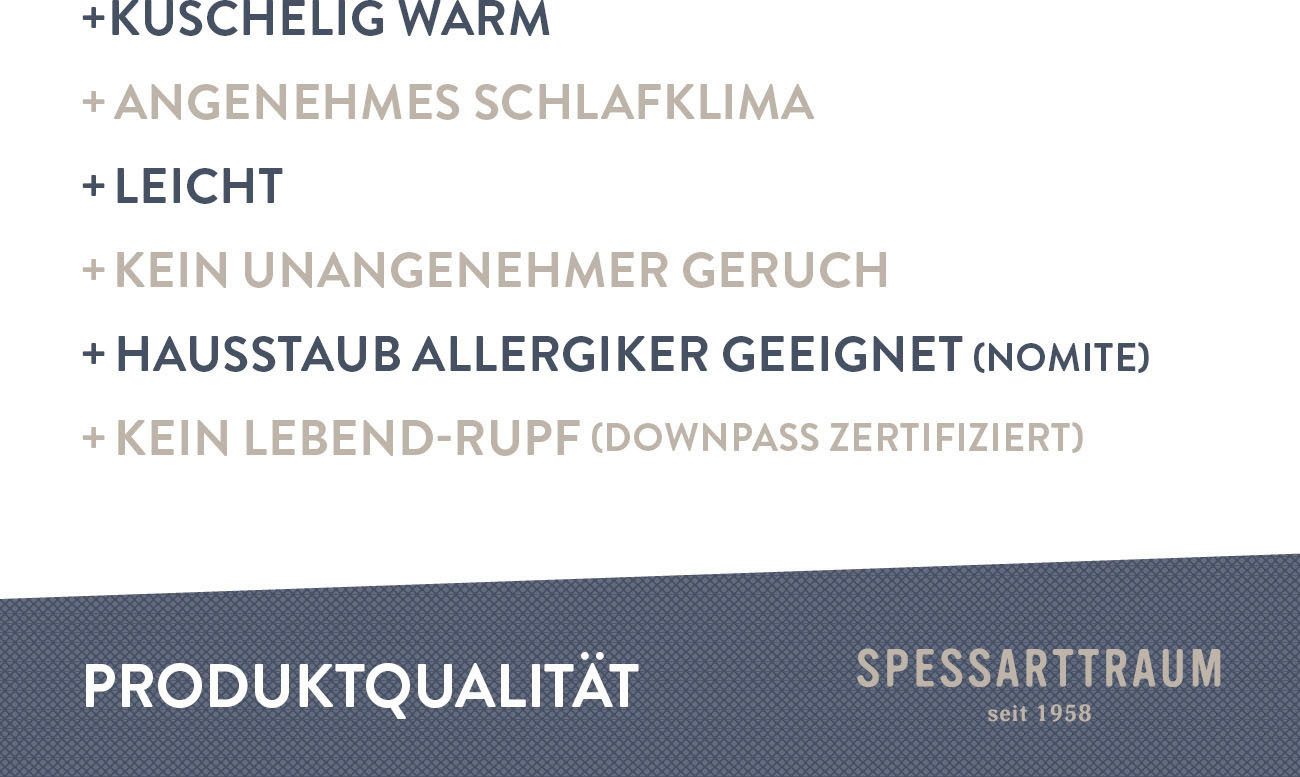 SPESSARTTRAUM Donzen dekbed First class 5 verwarmingsklassen & 6 maten, bestseller Normaal