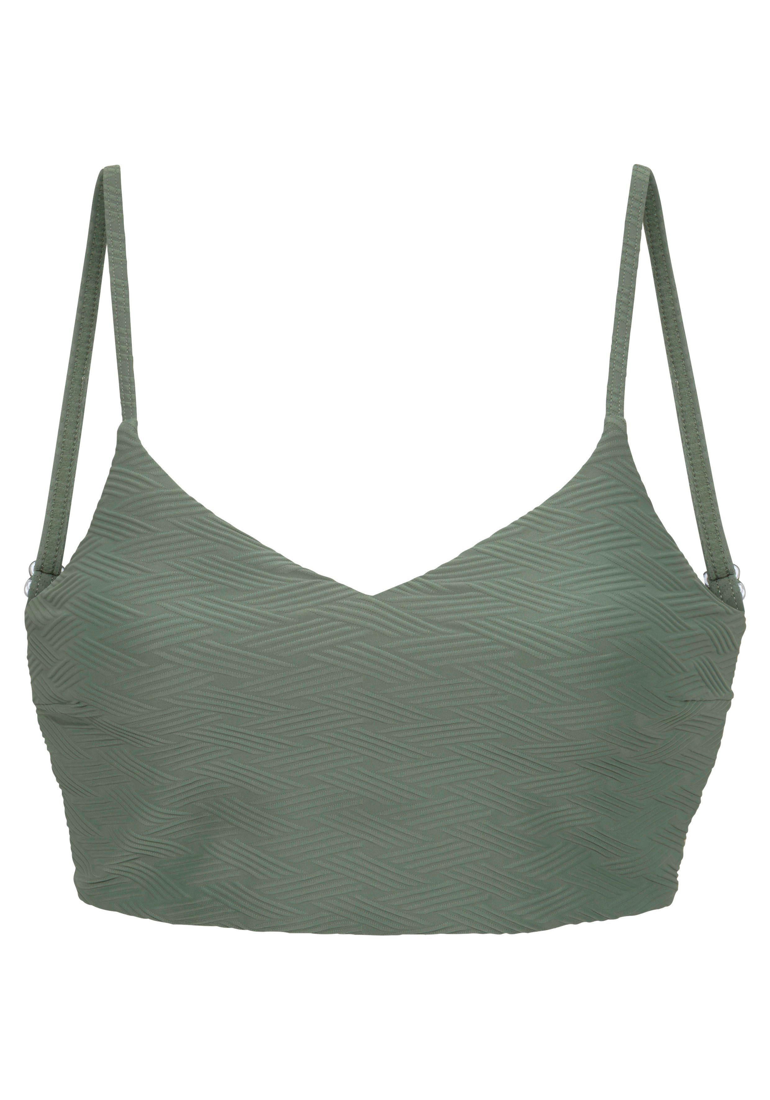 Sunseeker Crop-bikinitop Loretta met structuurpatroon
