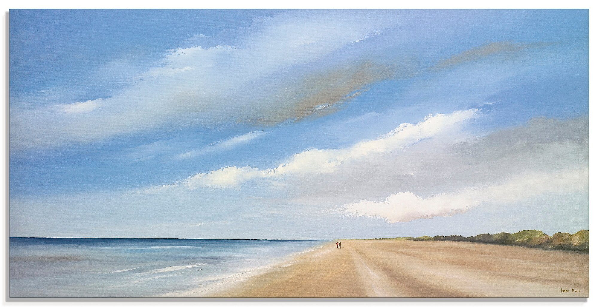 Artland Print op glas Langs het strand III (1 stuk)