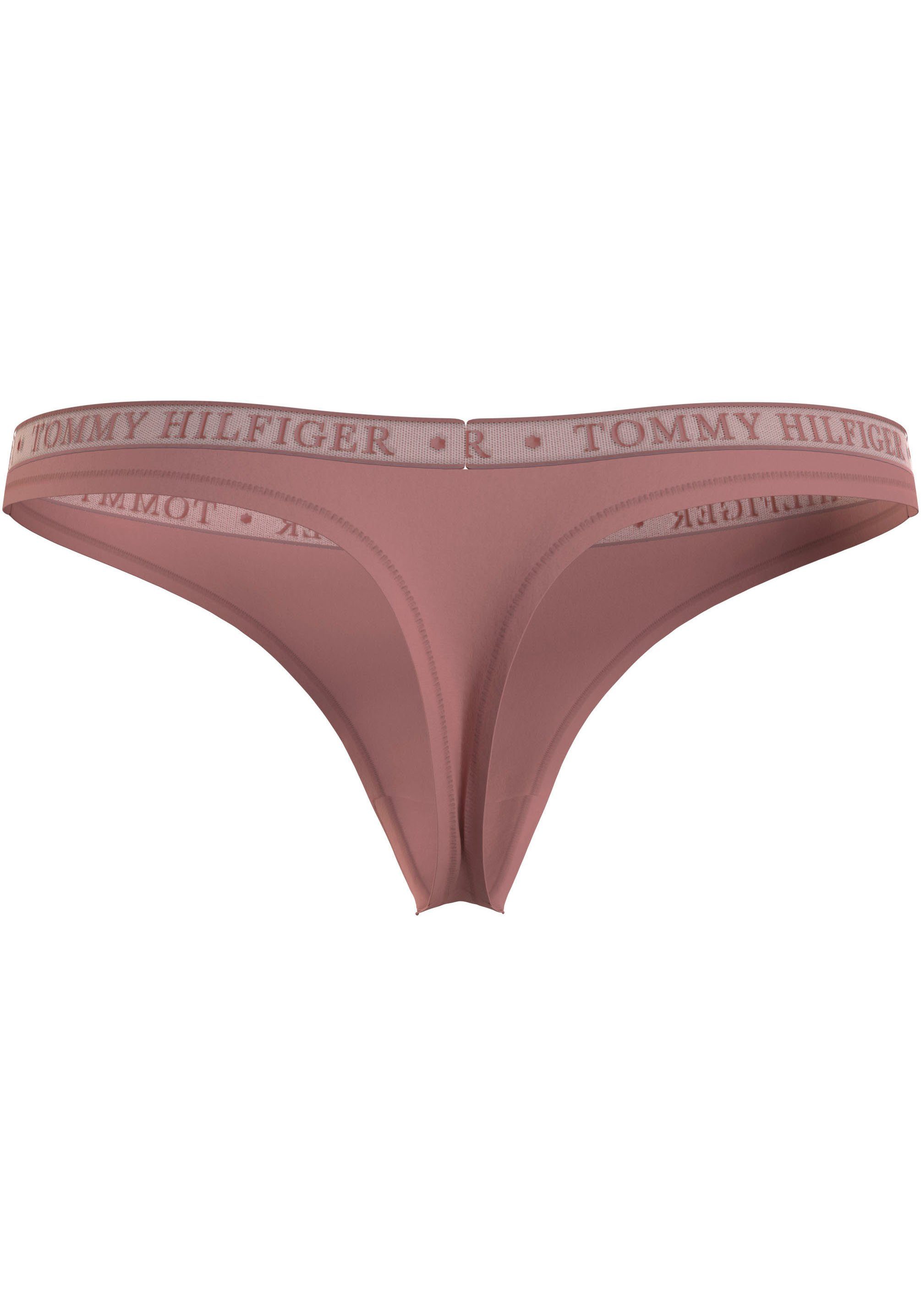 Tommy Hilfiger Underwear Slip LACE 3P THONG (EXT SIZES) met tommy hilfiger logoband (Set van 3)