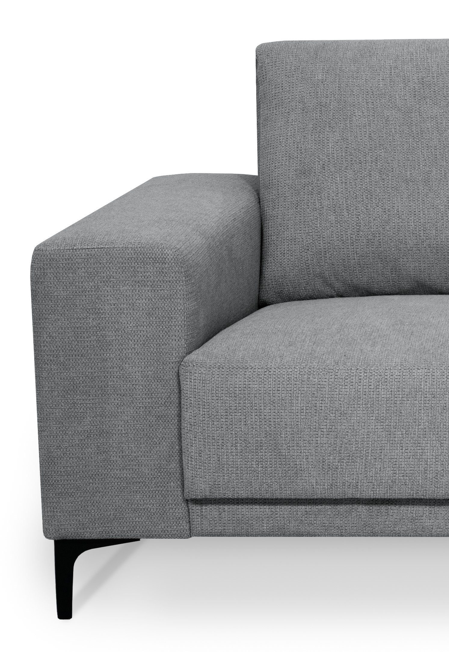 Places of Style 2-zitsbank Xander Breedte 164 cm, weefstof, softtouch chenille, zwarte metalen poten