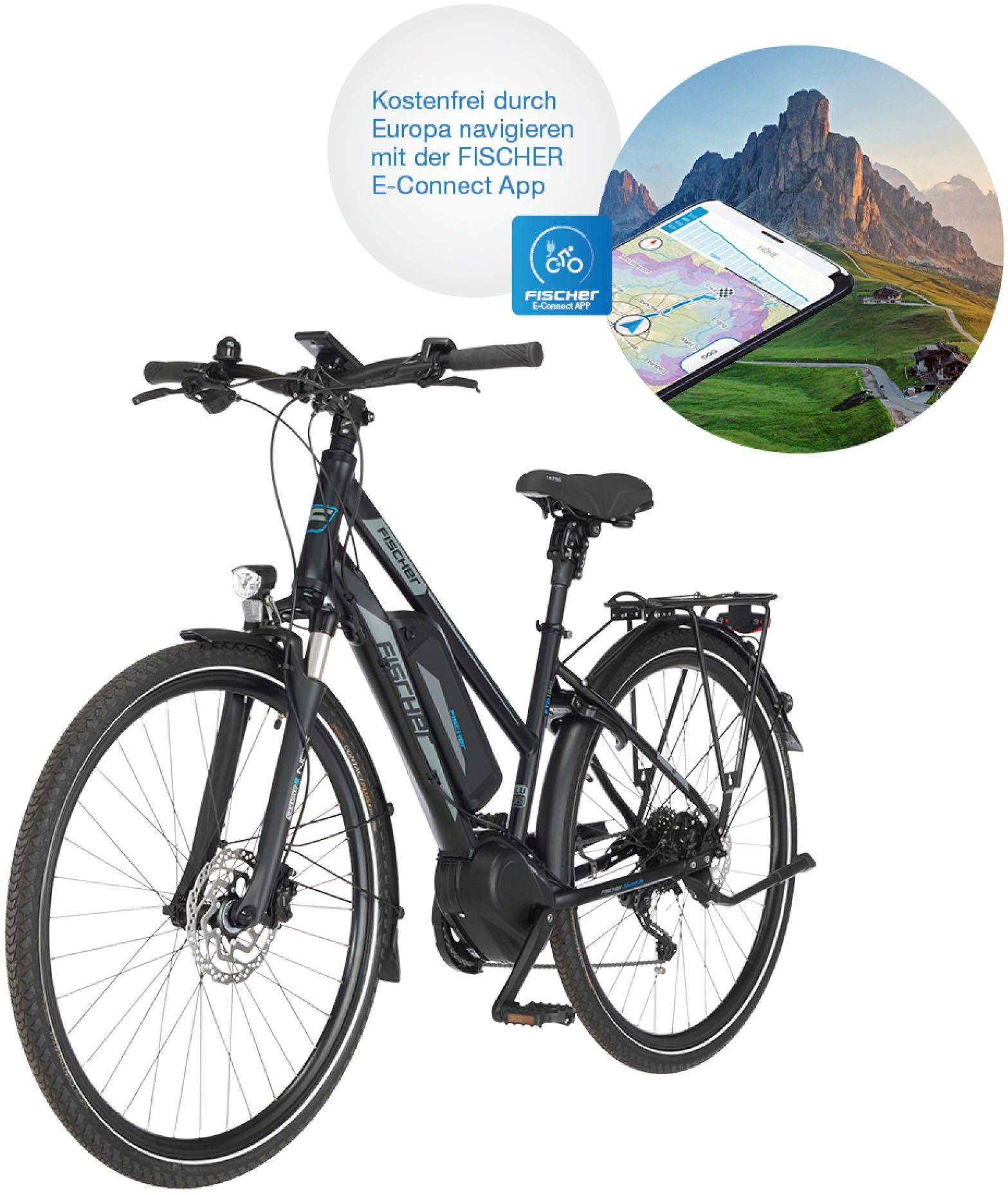 Fischer E-bike VIATOR ETD 1861 Pedelec, elektrische fiets voor dames en heren