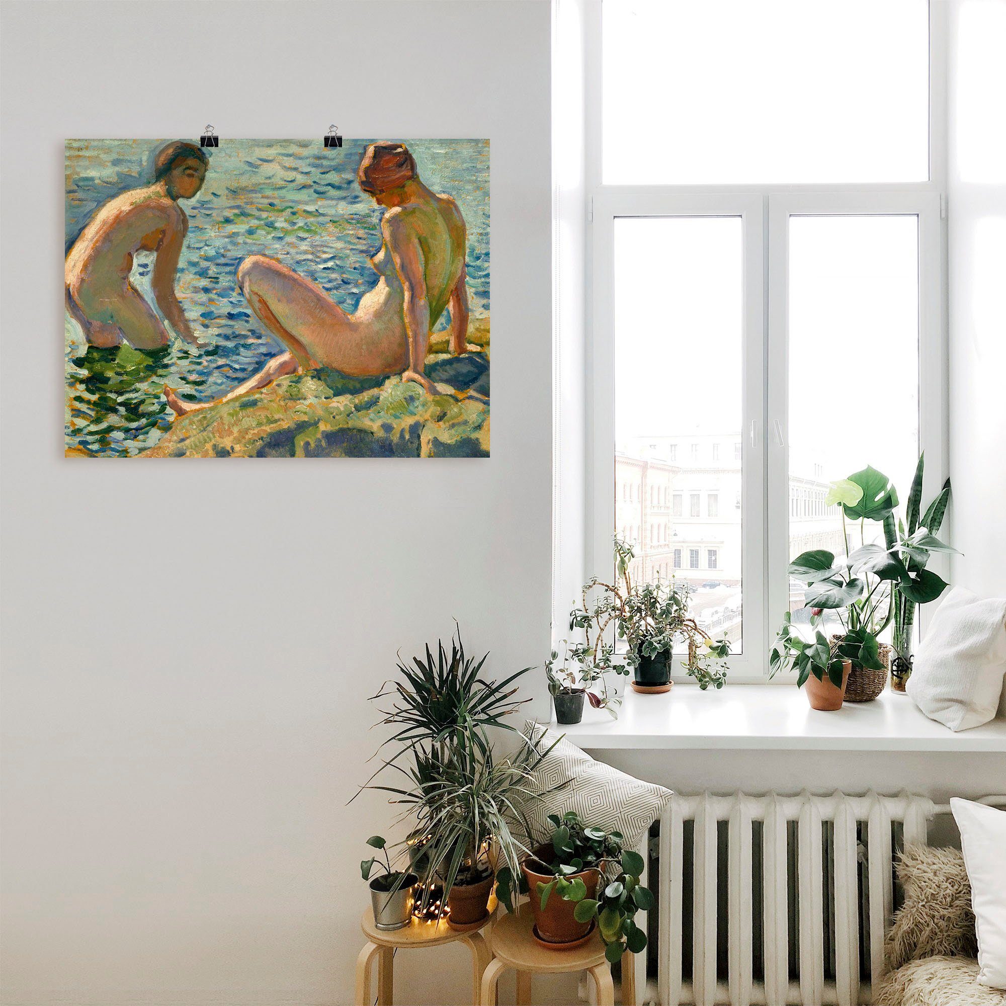 Artland Artprint Les Baigneuses. De zwemmers als artprint van aluminium, artprint op linnen, muursticker of poster in verschillende maten