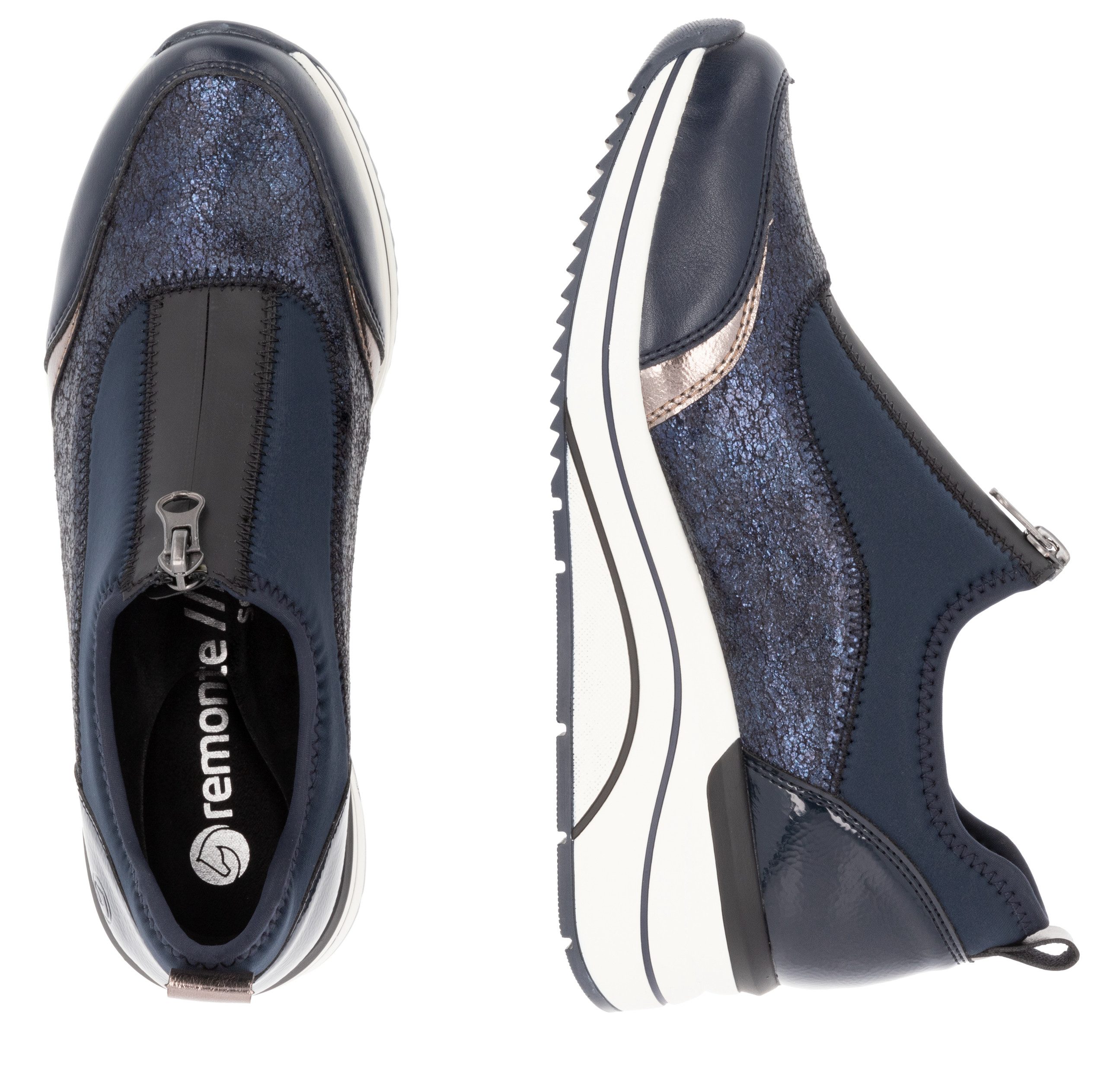 Remonte Slip-on sneakers Elisabeth Hurley-Collection , wedge sneaker, slipper, instapschoen, vrijetijdsschoen, vegan