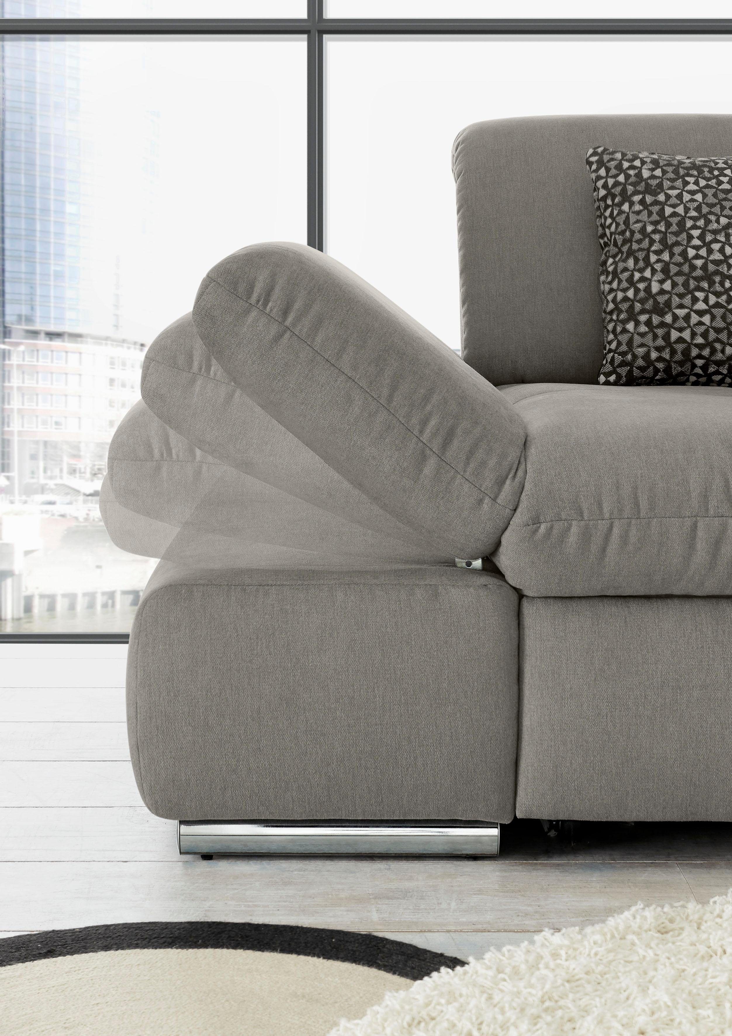set one by Musterring Hoekbank SO 4100 met comfortabele pocketvering en hoofdeindeverstelling,