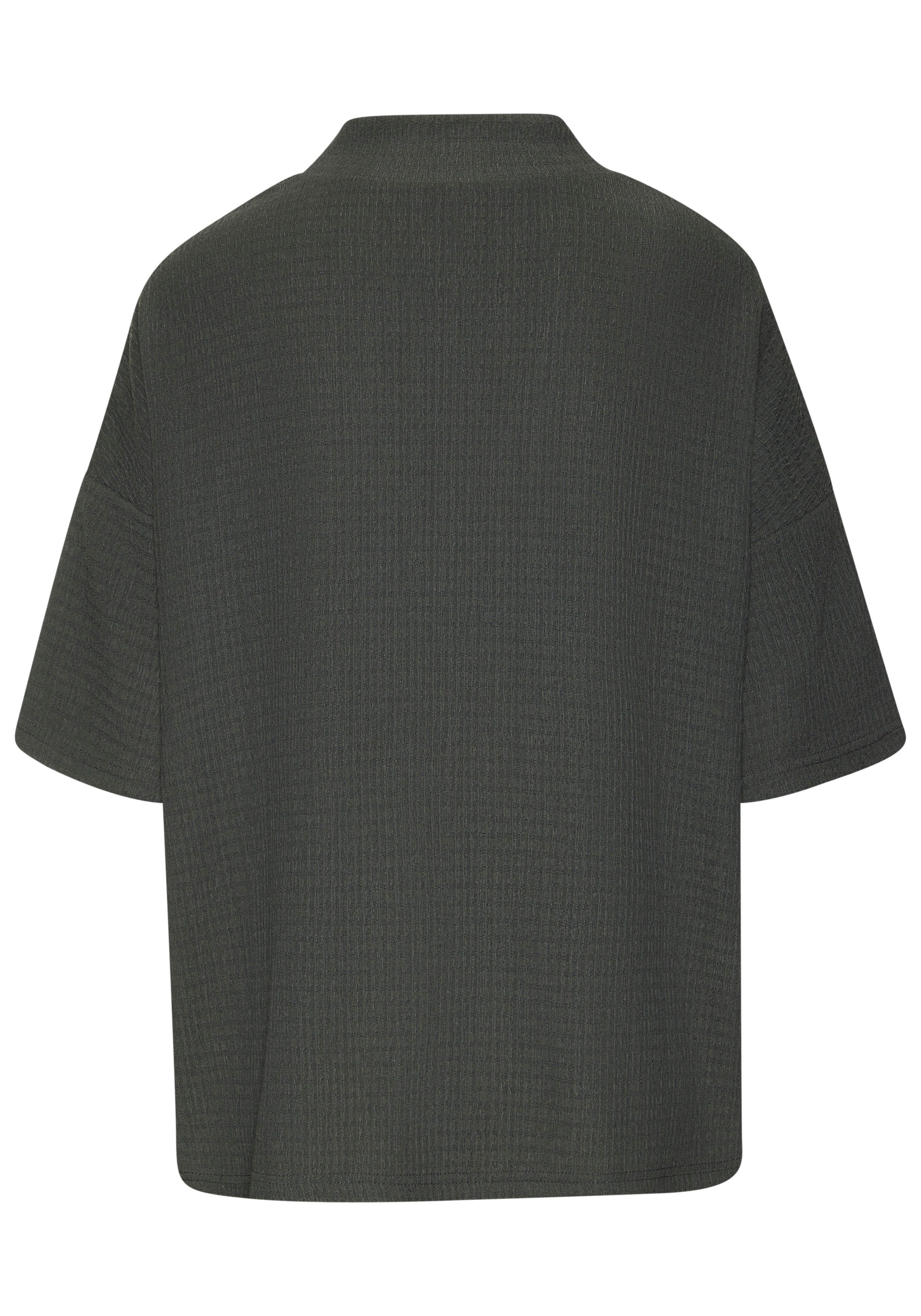 Lascana Shirt met korte mouwen Met opstaande kraag van kreukvrije crêpe-kwaliteit