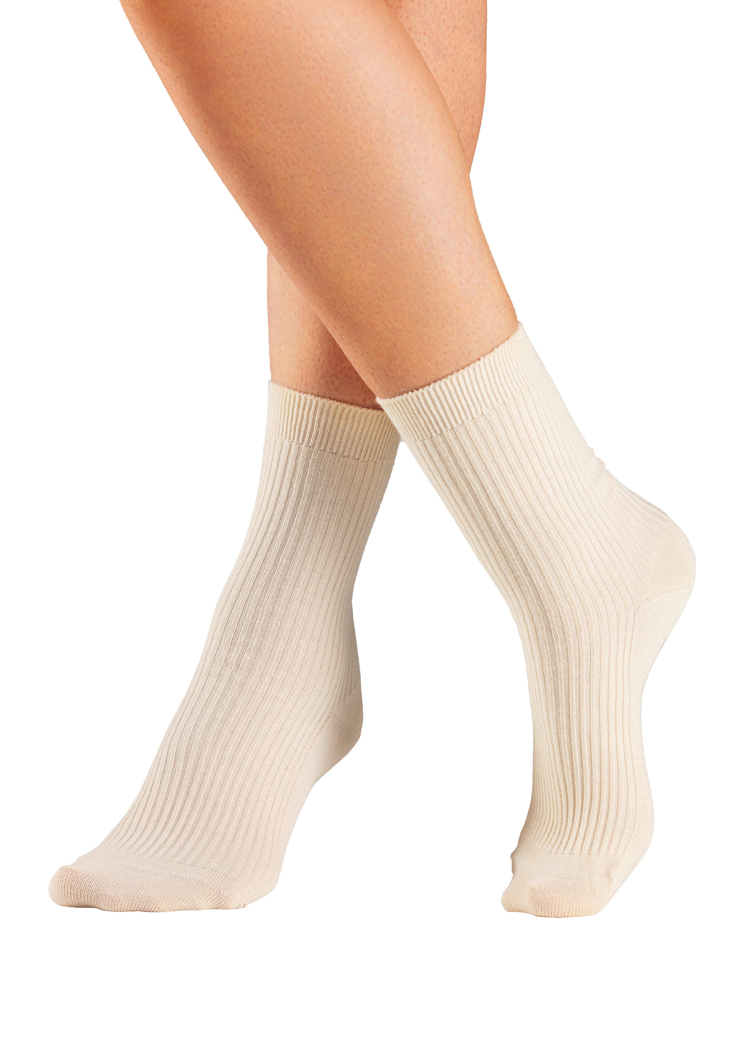 Lavana Basic sokken met fijne rib (set, 5 paar)