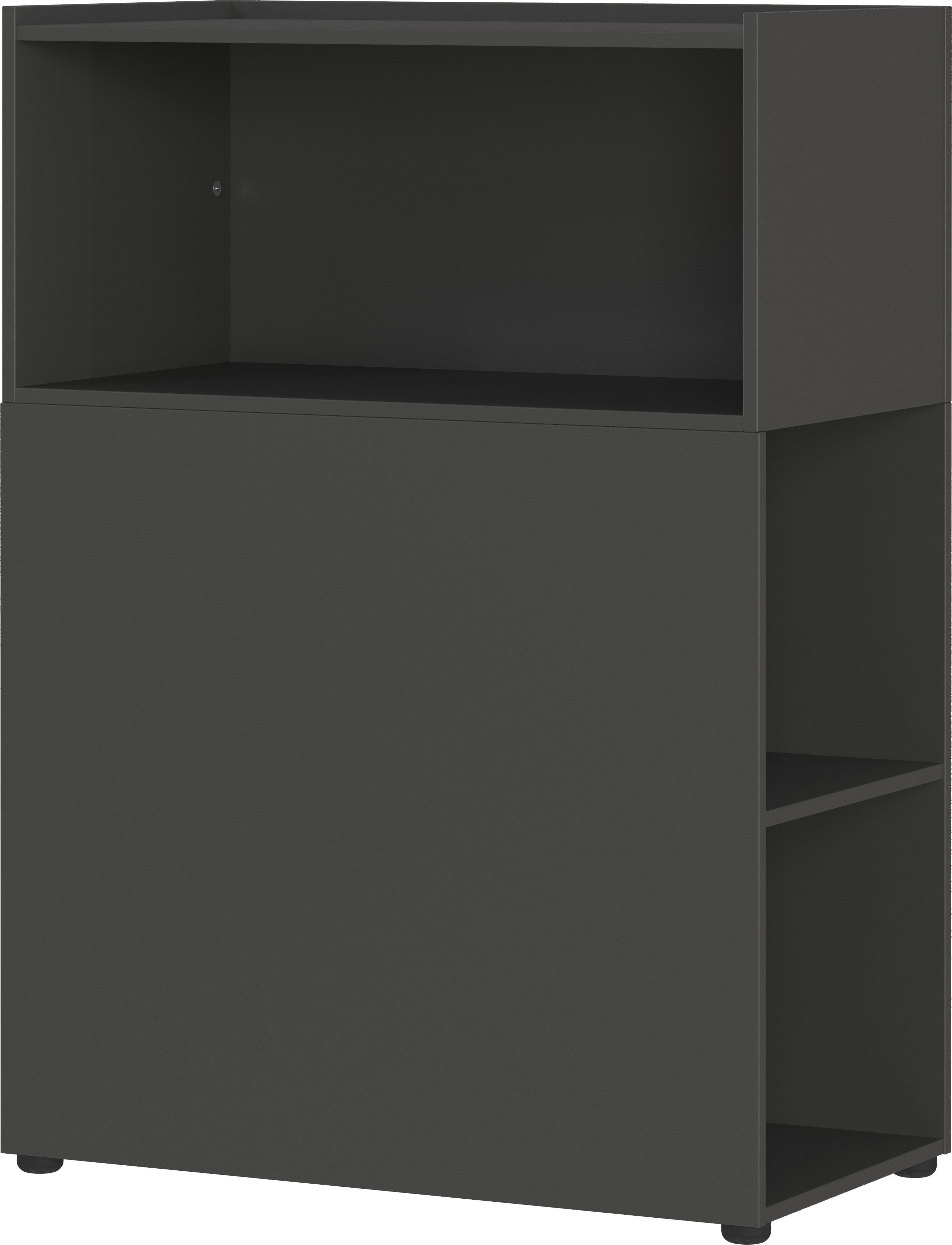 GERMANIA Kantoormeubelset Milaan incl. bureau, kastje op wieltjes, roomdivider en dressoir (4-delig)