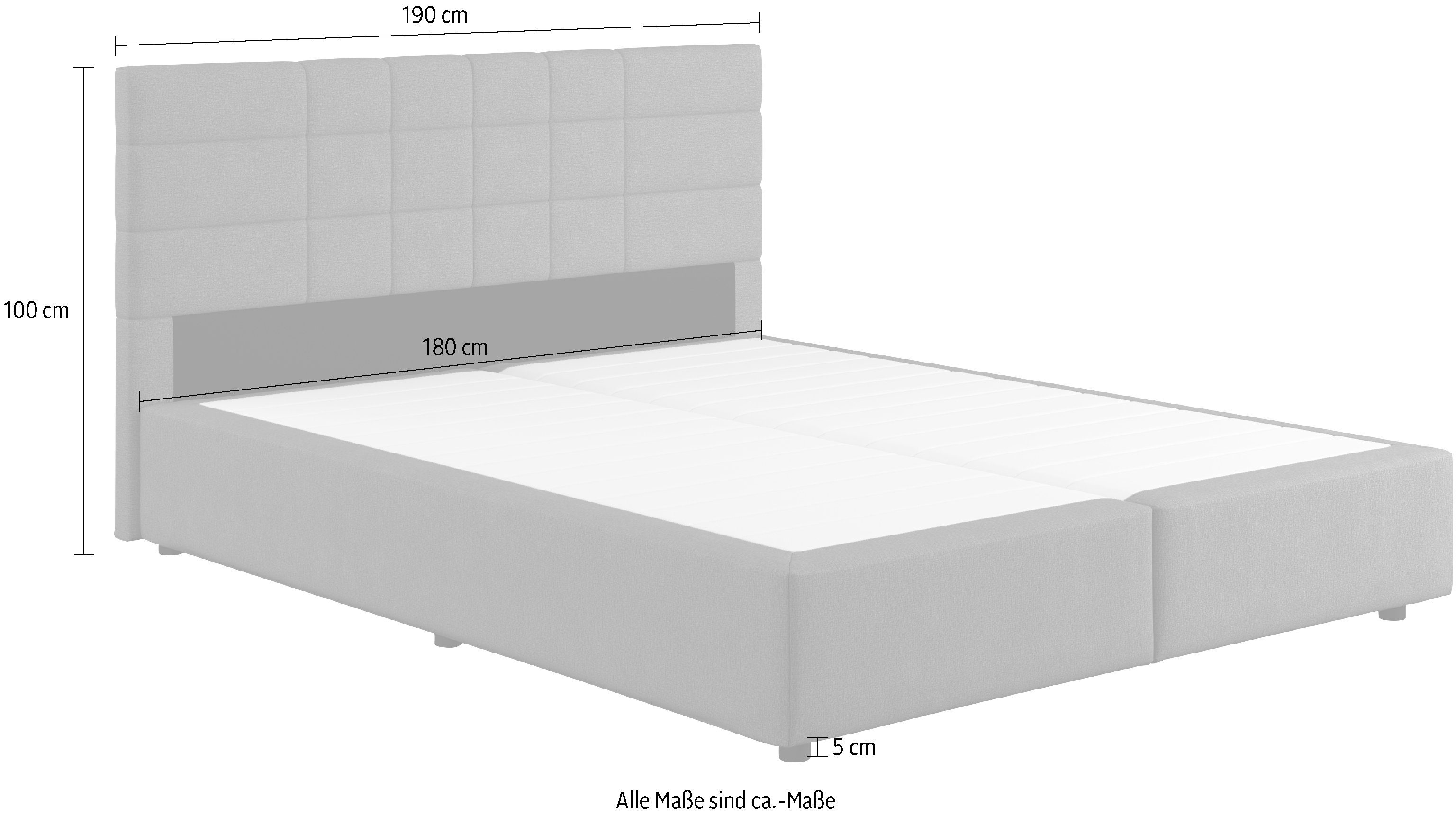 COTTA Boxspring NALA optioneel verkrijgbaar met matras en matrastopper