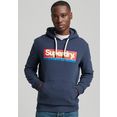 superdry hoodie vintage cl seasonal hood blauw