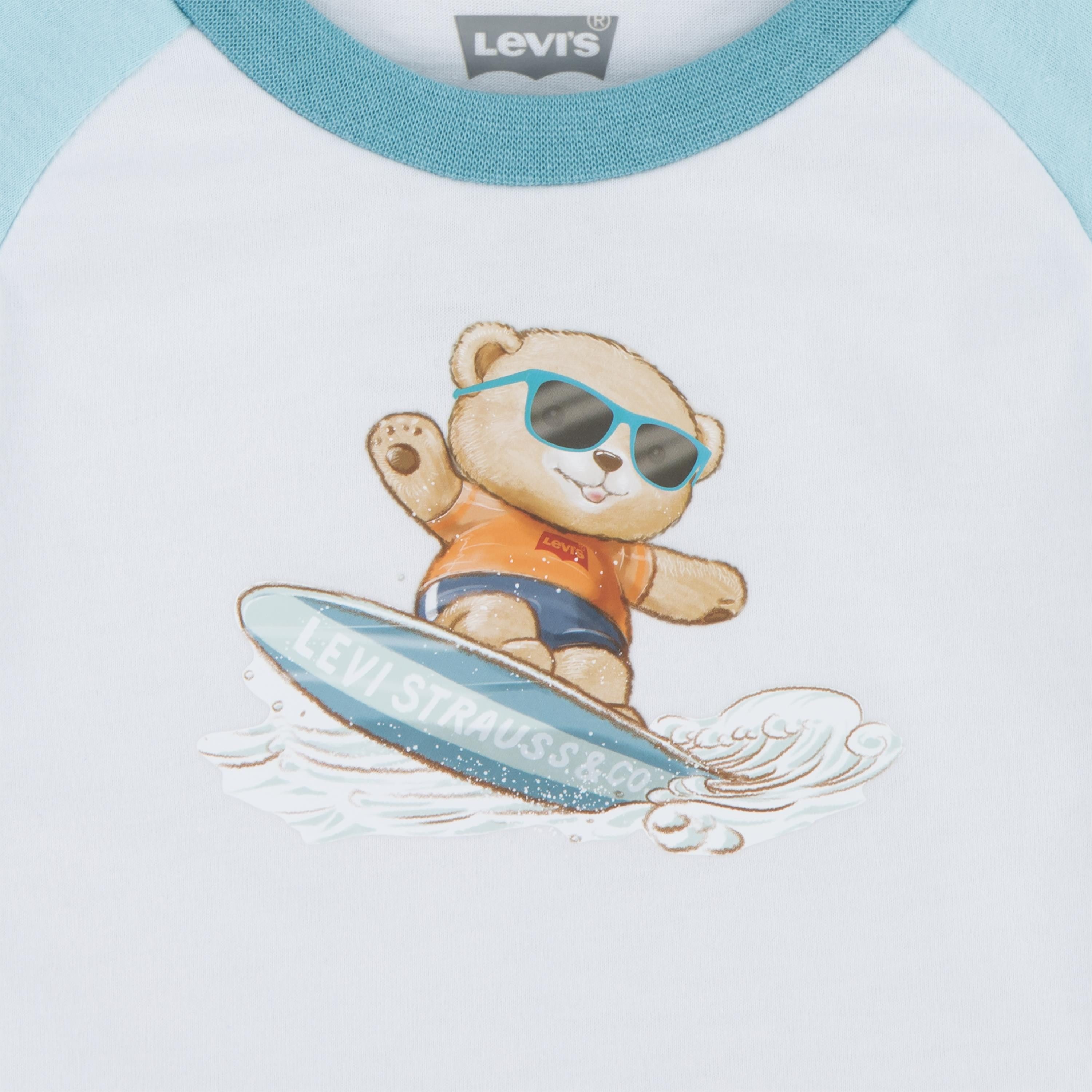 Levi's Kidswear Shirt met print en jeansshorts, voor jongens (set, 2-delig)