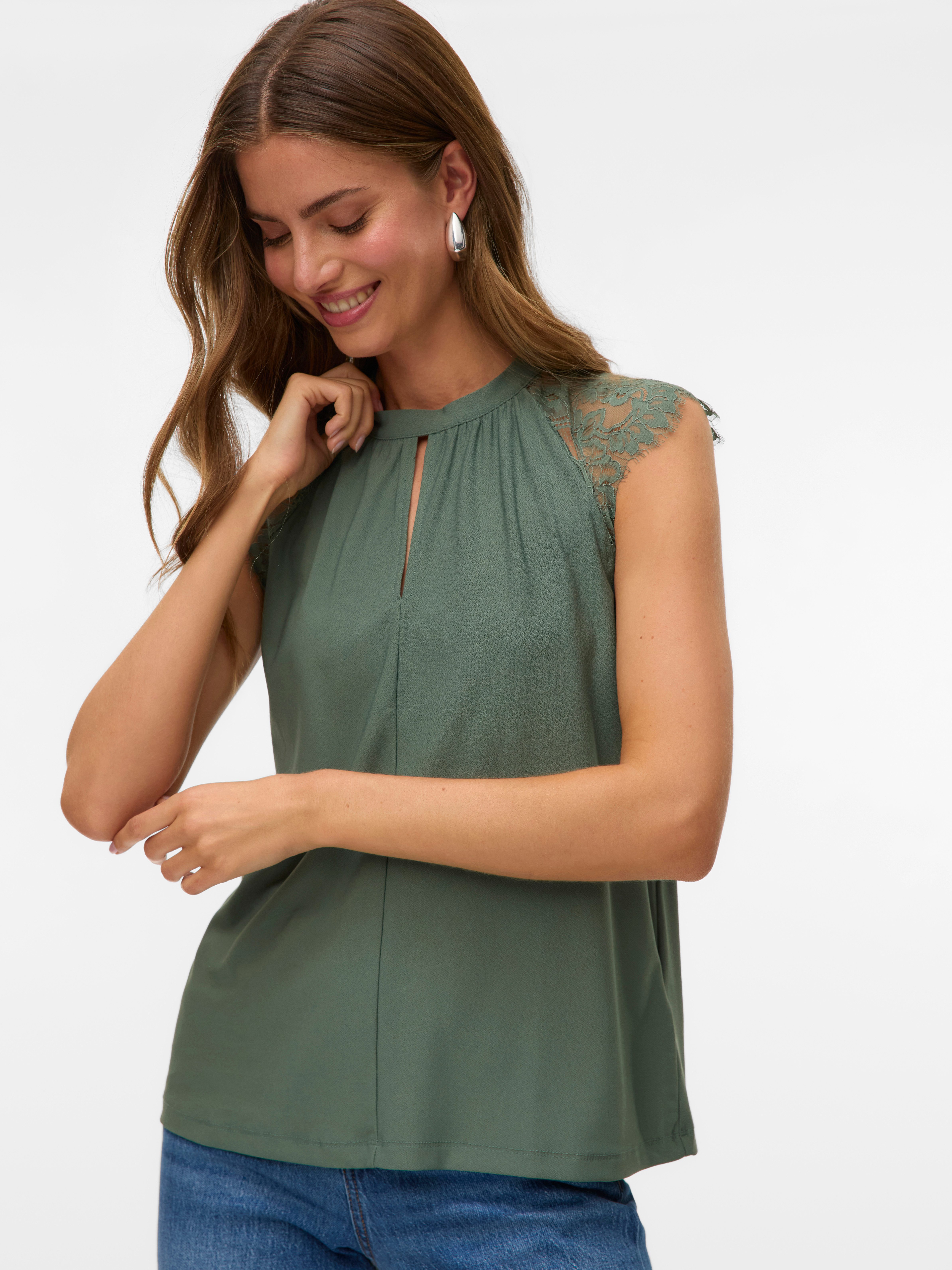 Vero Moda Kanten top VMMILLA SL LACE TEE