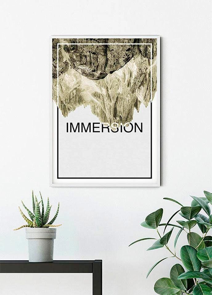 Komar Wanddecoratie Onderdompeling zandkleur Wanddecoratie - zonder lijst (1 stuk)