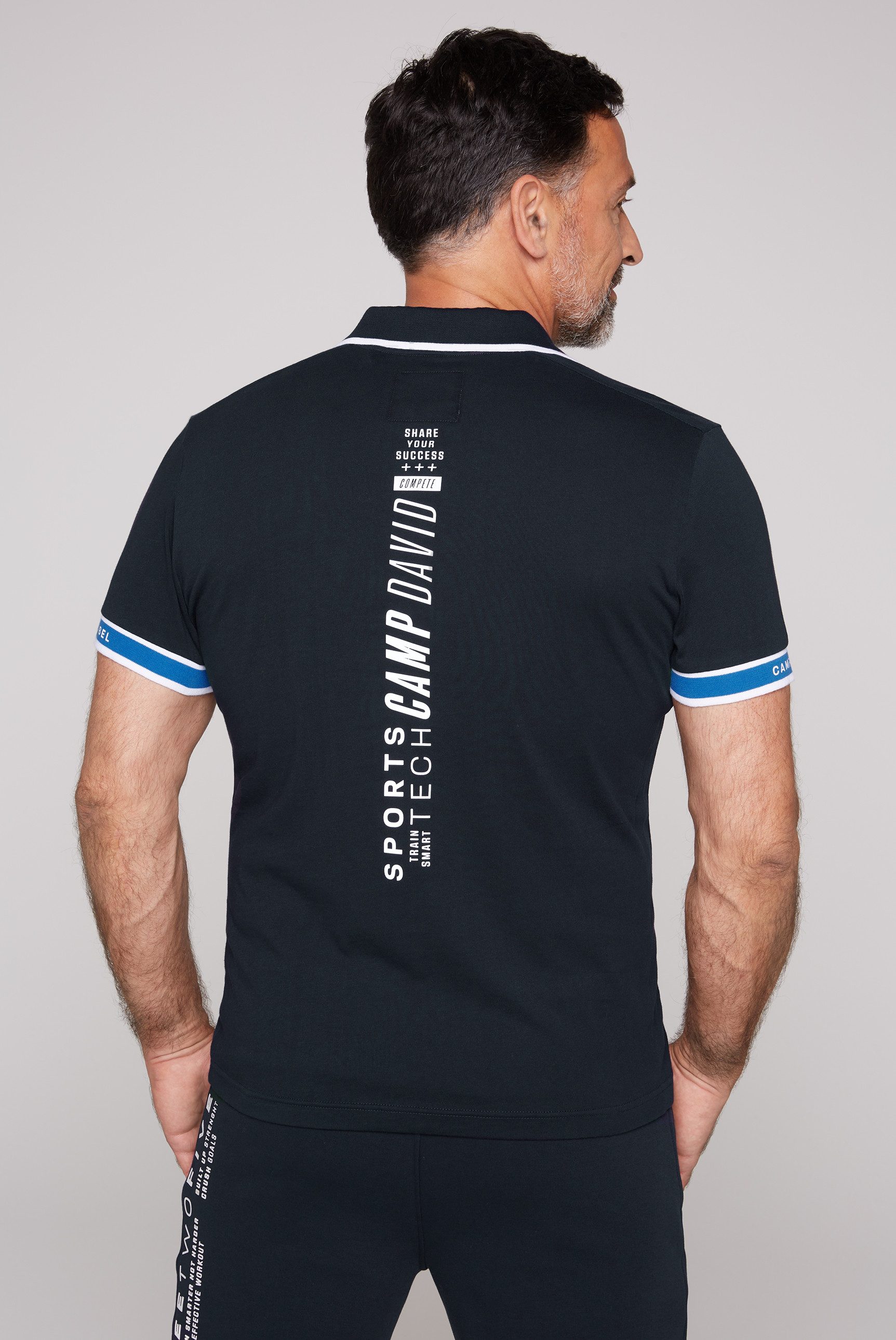 CAMP DAVID Poloshirt met contrasterende details